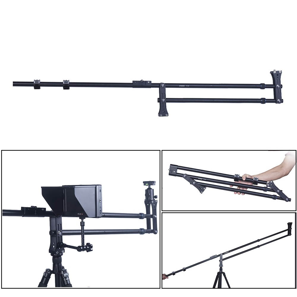 Andoer VS-200 6.0ft Foldable Extendable Compact Mini DSLR Camera Video DV Photography Crane Jib Arm for Nikon Canon Sony Olympus Pentax Camera Max.Load Capacity 5kg / 11Lbs