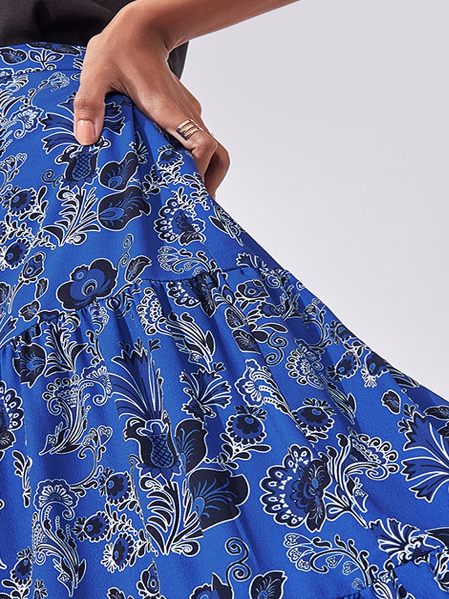 The Label Life Blue Printed Skirt