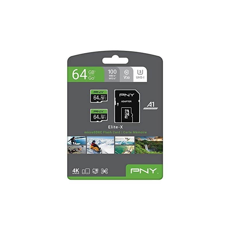 64GB EliteX Class 10 U3 V30 microSDXC Flash Memory Card 2Pack
