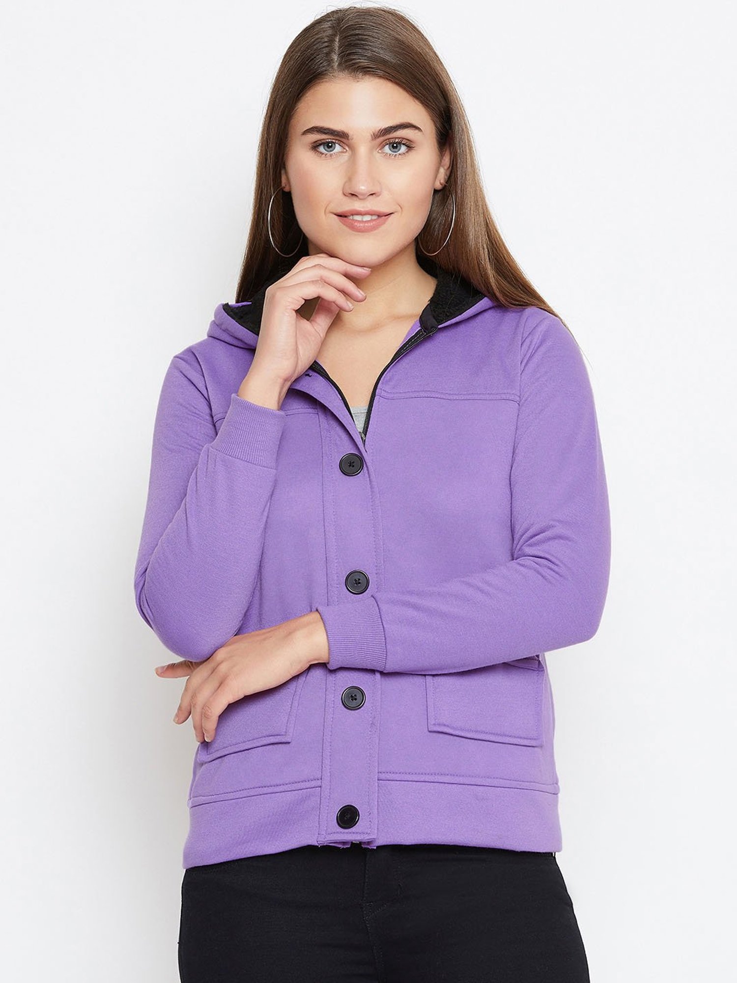 Belle Fille Violet Regular Fit Jacket