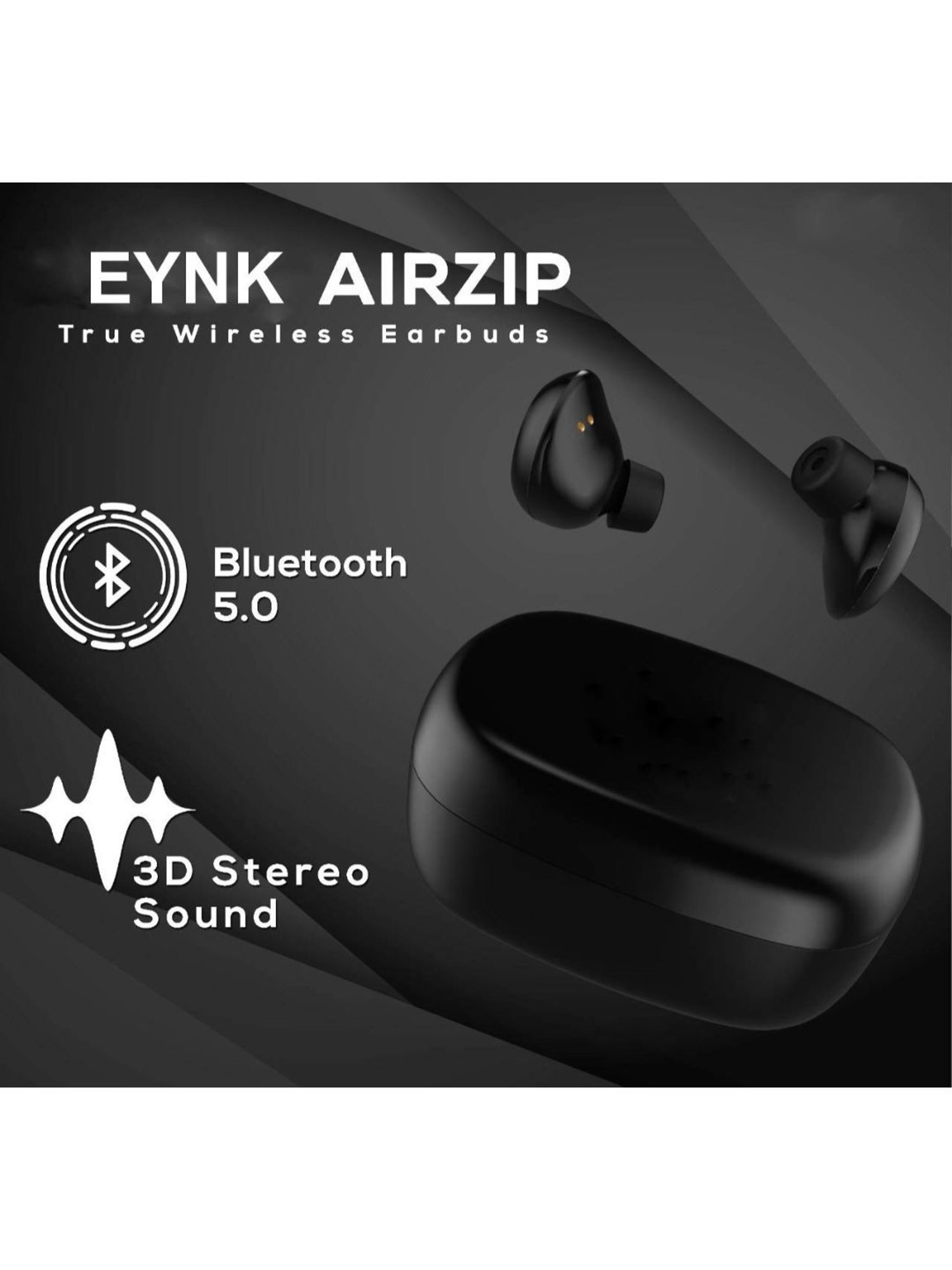 Eynk Airzip M7 True Wireless Tws, Bluetooth 5.0 (Black)