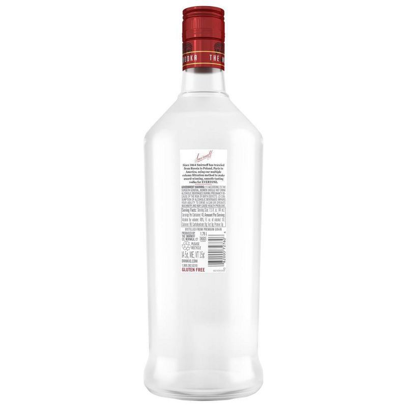 Smirnoff Vodka - 1.75L Plastic Bottle