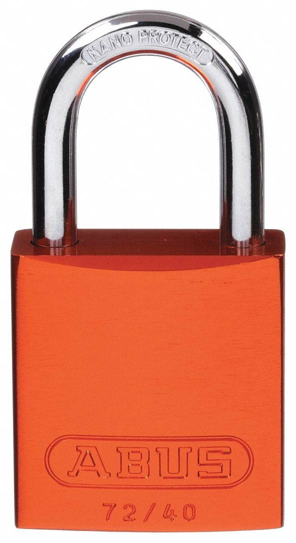 Abus Lockout Padlock,KD,Orange,1-1/2"H  72 /40 KD Orange
