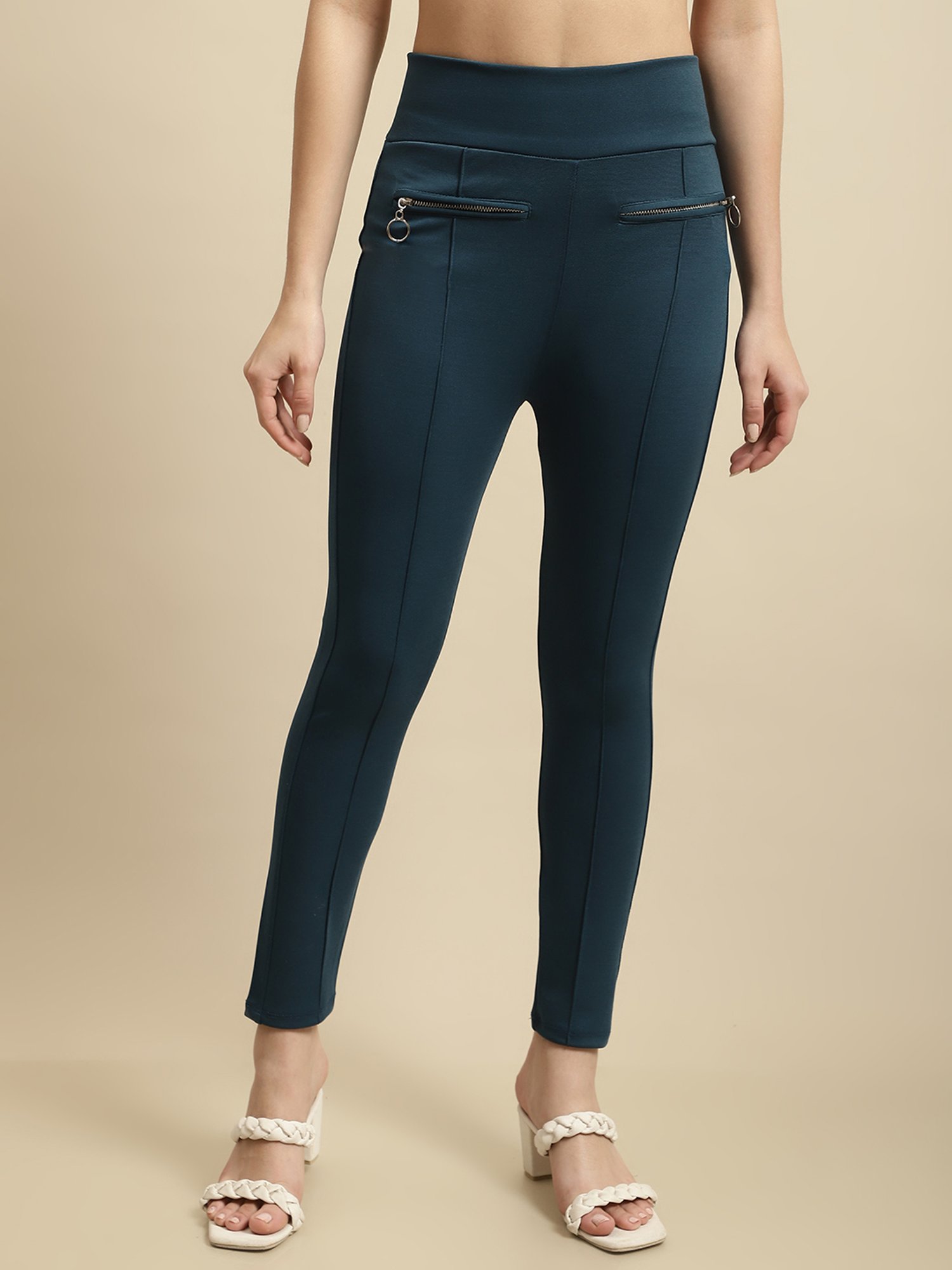 TAG 7 Blue Mid Rise Jeggings