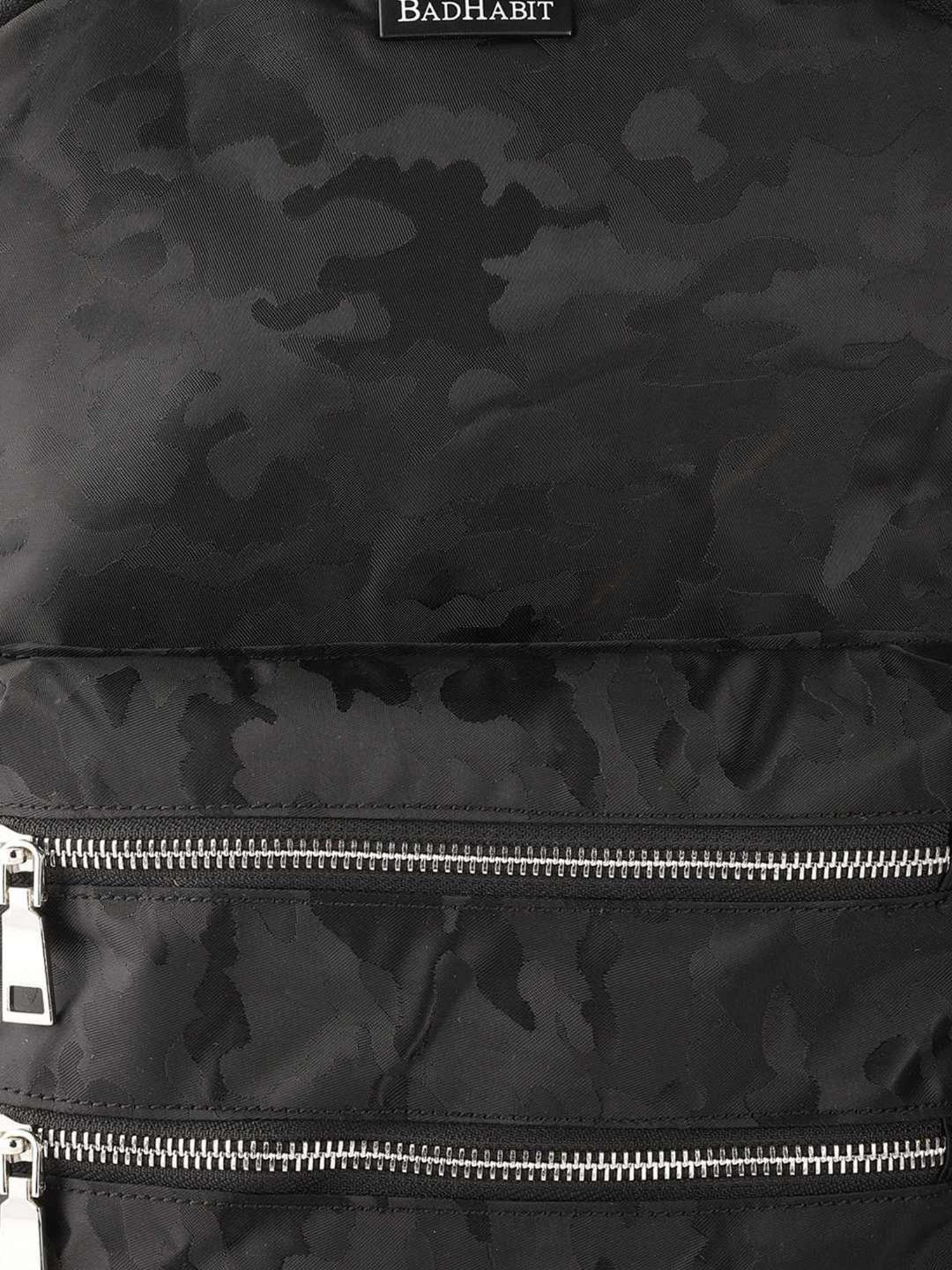 Bad Habit Black Polyester Large Backpack