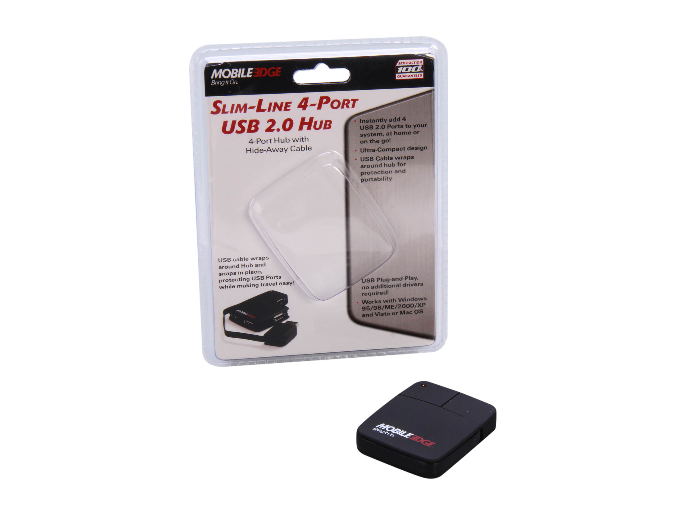 MOBILE EDGE MEAH04 Slim-Line 4-Port USB 2.0 Hub