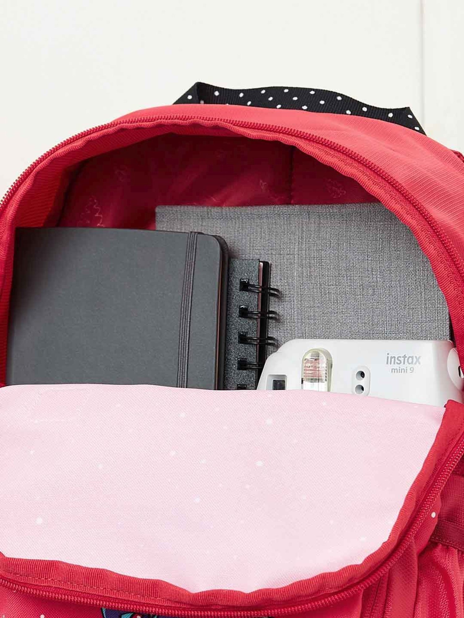 Wiki Back to School Champ 1 Red Polyester Printed Backpack - 11 Ltrs