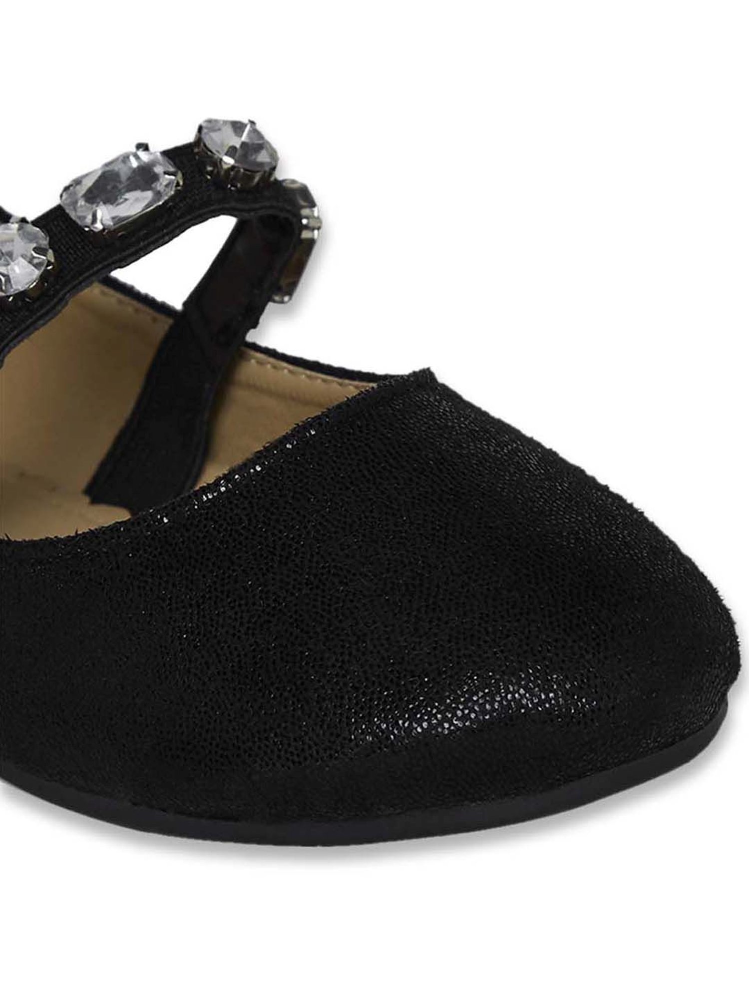 Shoetopia Kids Black Toe Ring Sandals