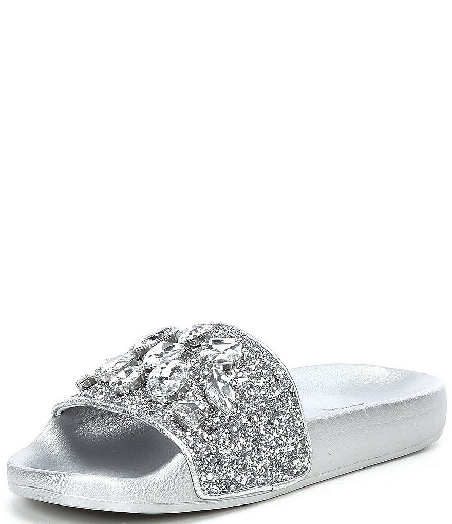 MICHAEL Michael Kors Gilmore Jewel Embellished Glitter Slides