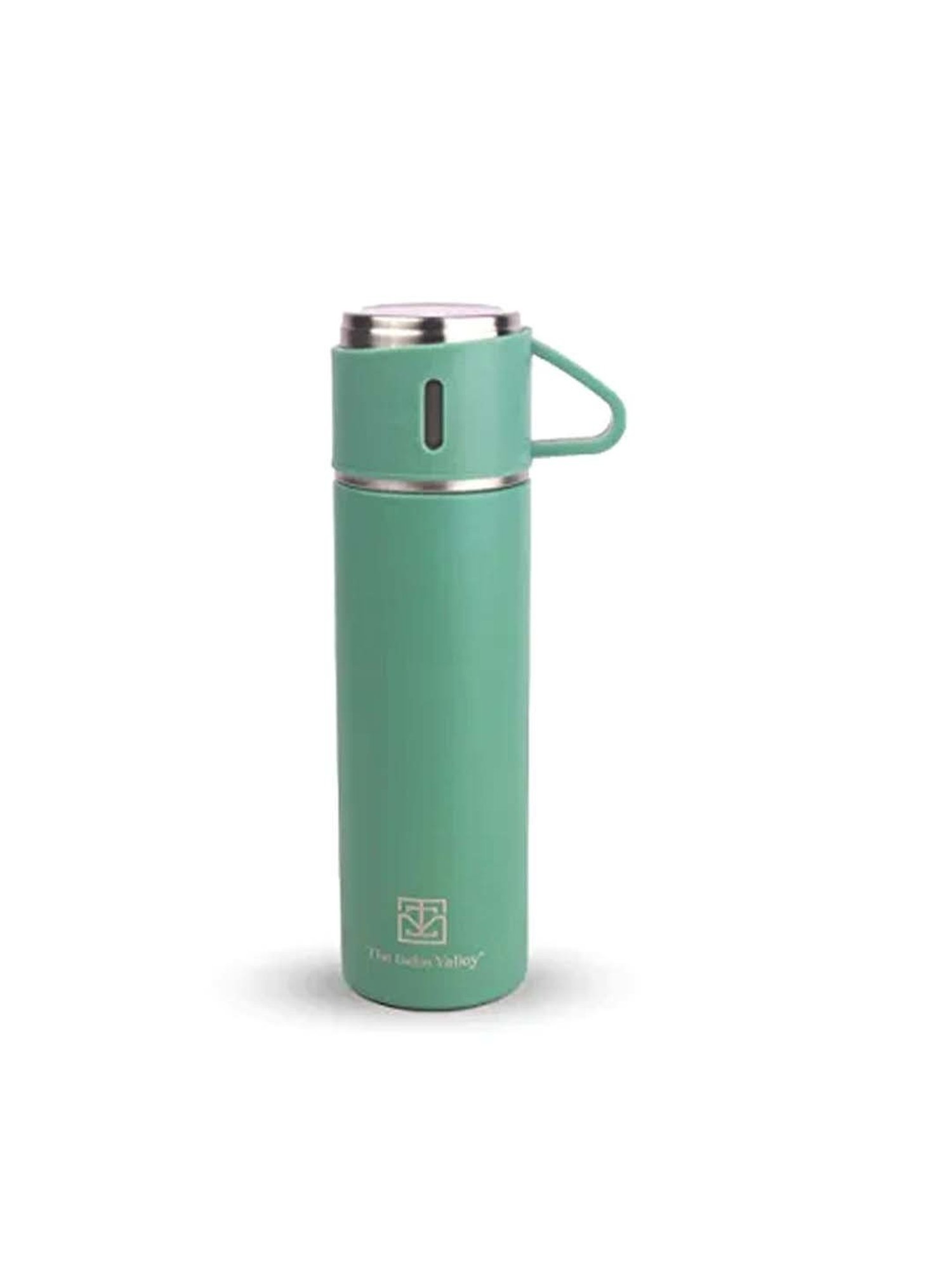 The Indus Valley Green Stainless Steel Vaccum Insulated Flask With Drinking Mug (0.5 L)