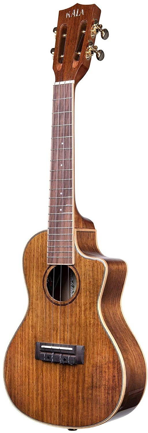 Kala KA-KCGE-C Hawaiian Koa Concert Cutaway Ukulele with EQ