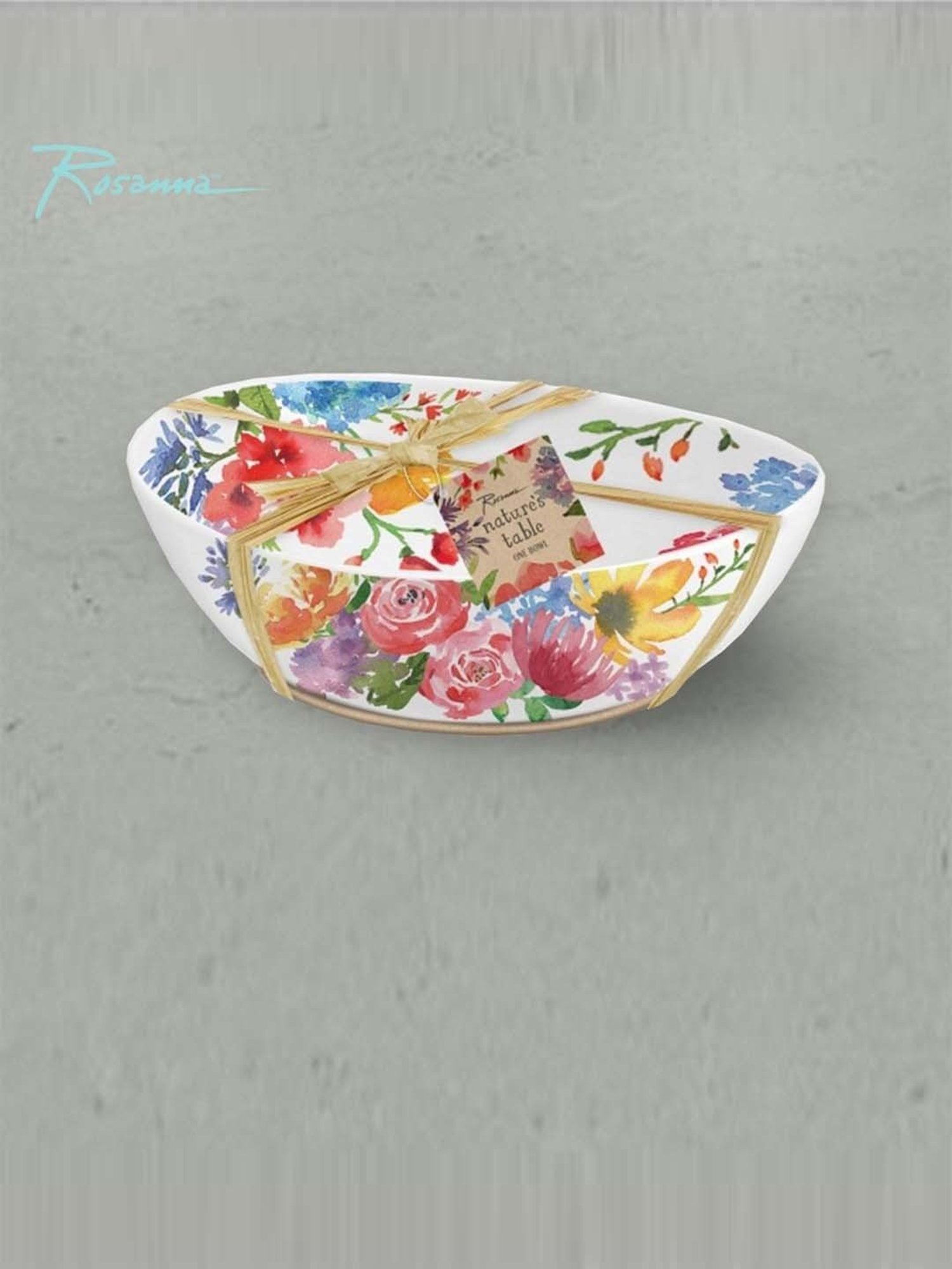 Rosanna Multi Nature's Table Medium Floral Print Bowl