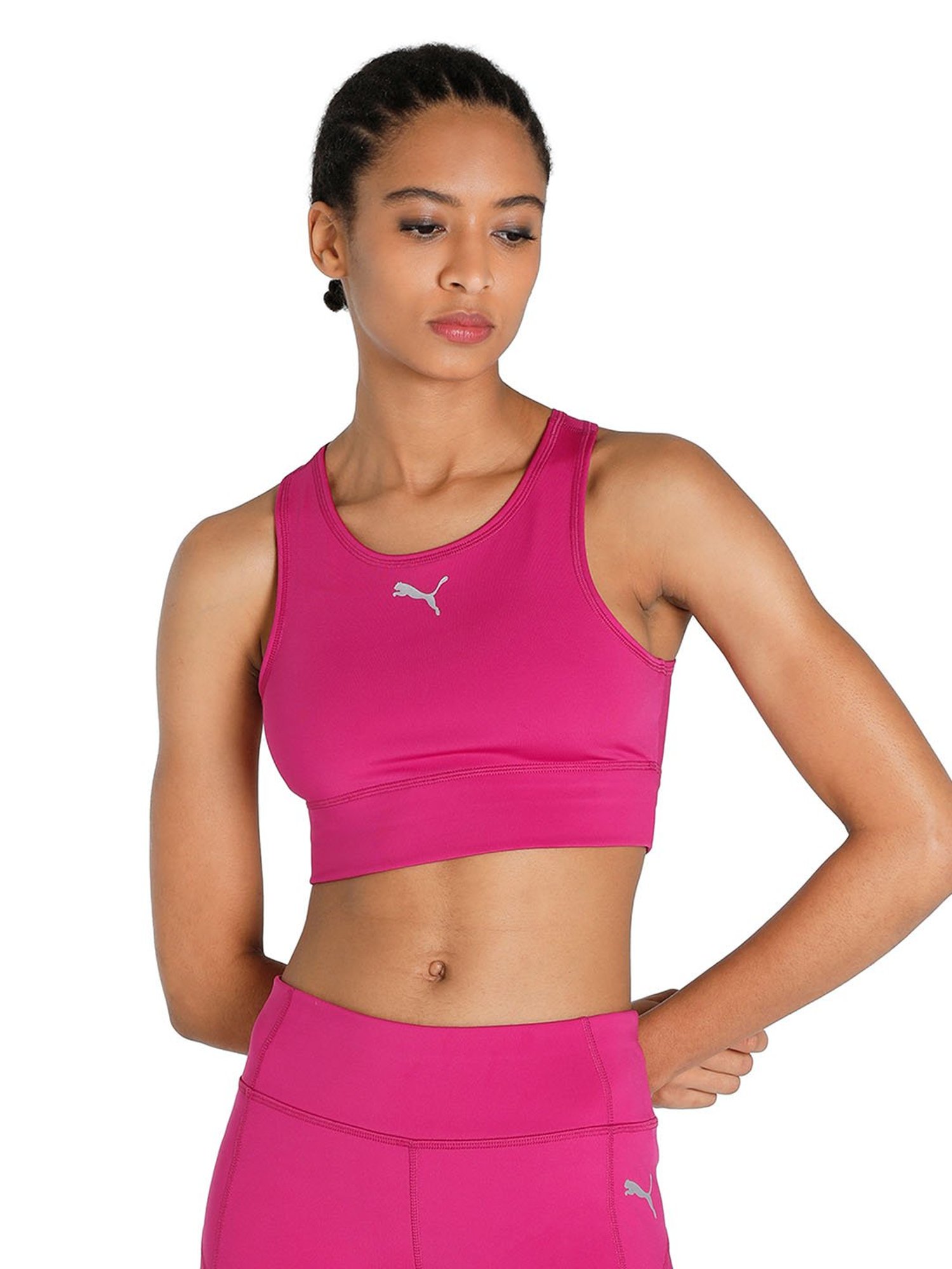 Puma Pink Non Wired Padded Sports Bra