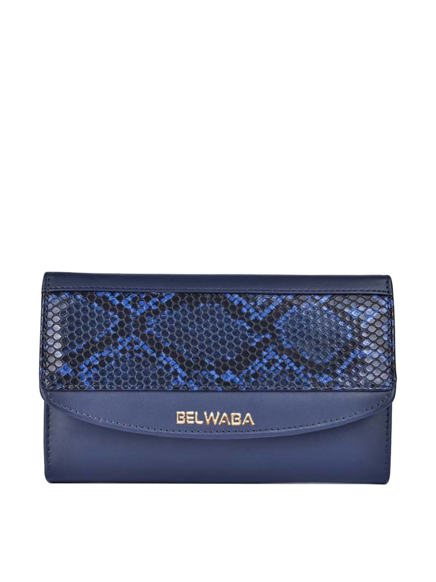 BELWABA Navy Textured Wallet for Women