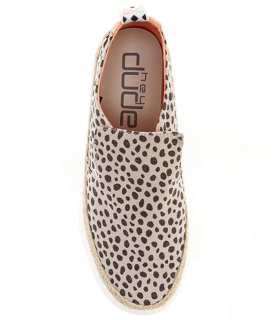 Hey Dude Women's Peyton Cheetah Print Washable Mid Slip-Ons