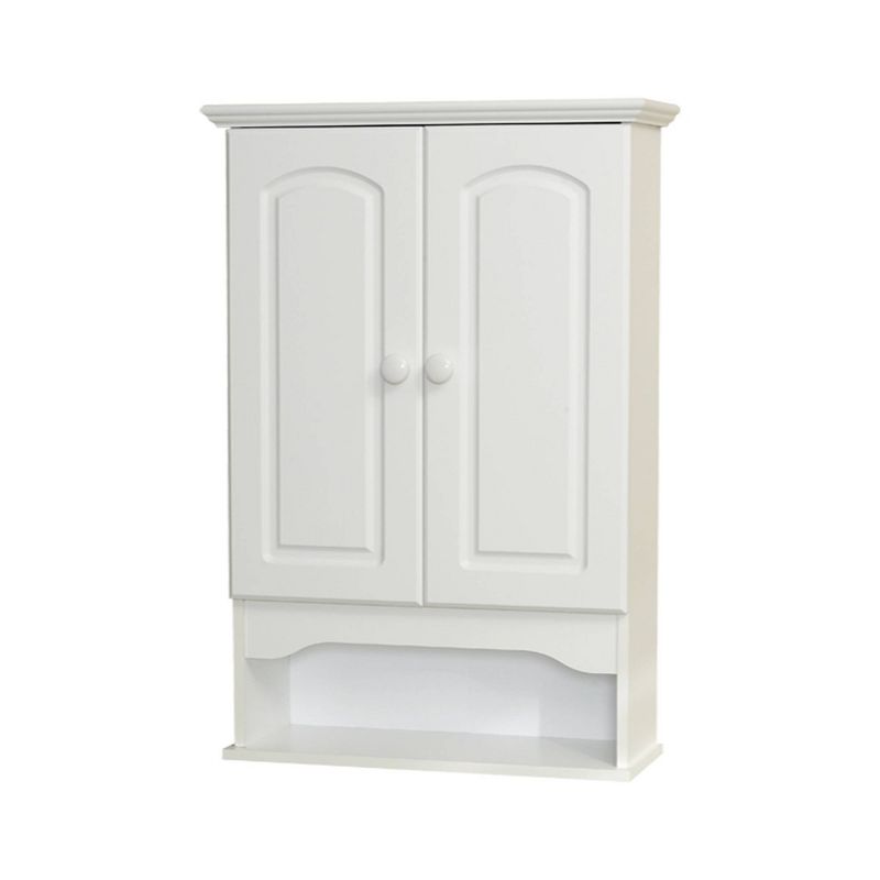 Classic Hartford White Wall Cabinet White Wood - Zenna Home