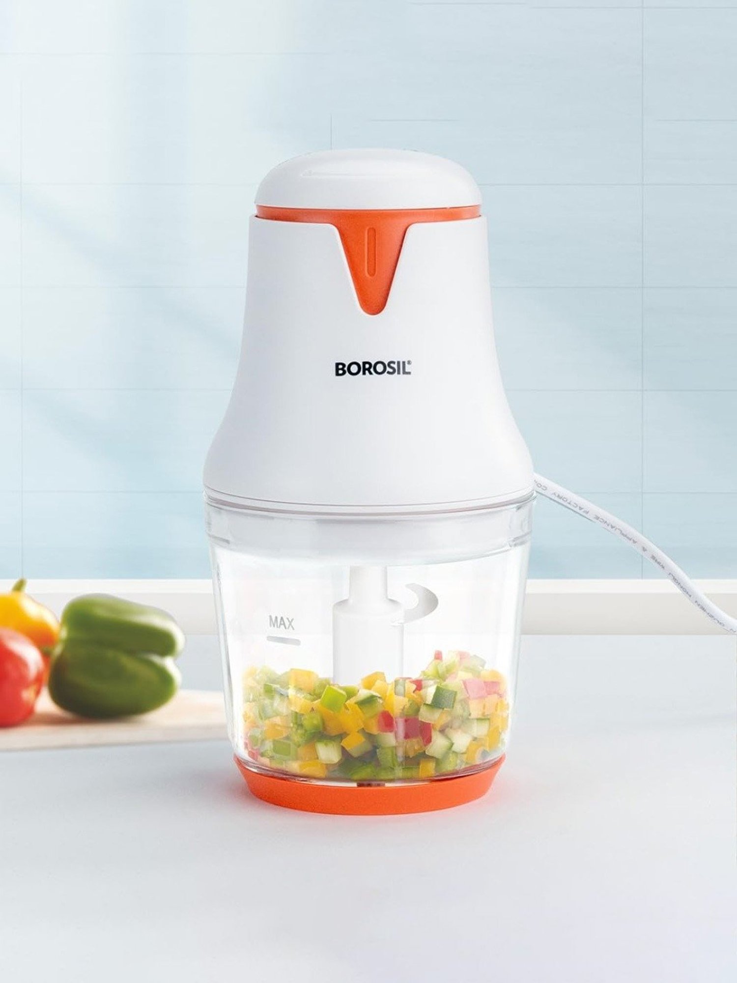 Borosil Chef Delite&iquest;Electric Chopper 260W with Whisking Blade (White)