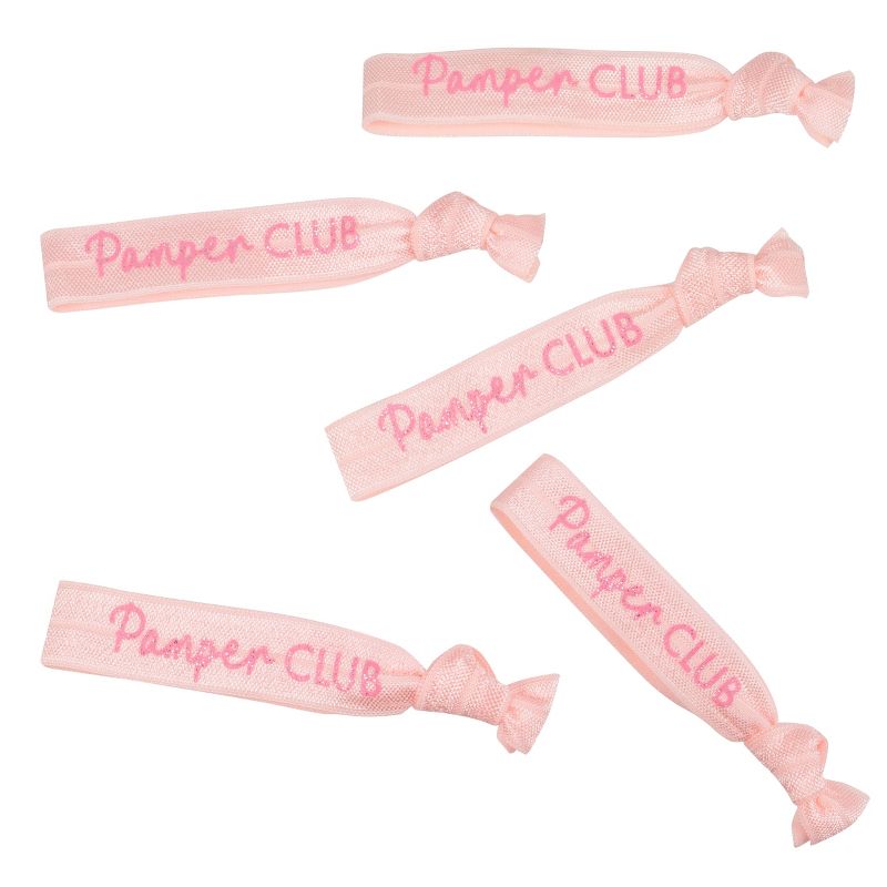 Glitter Pamper Club Elastic Hair Ties Pink