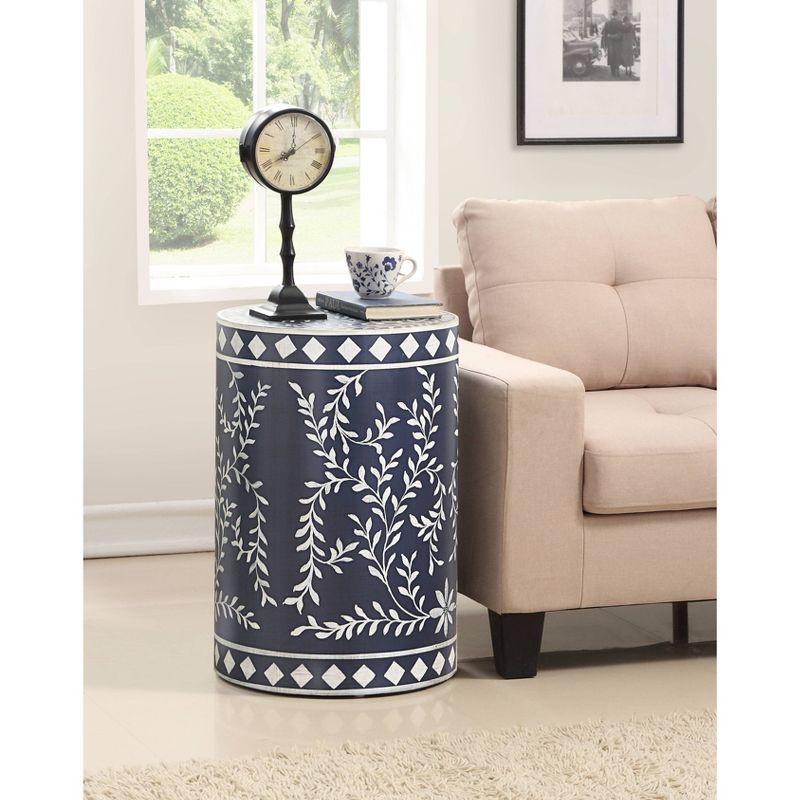 Le Havre Round Accent Table Blue - Treasure Trove Accents
