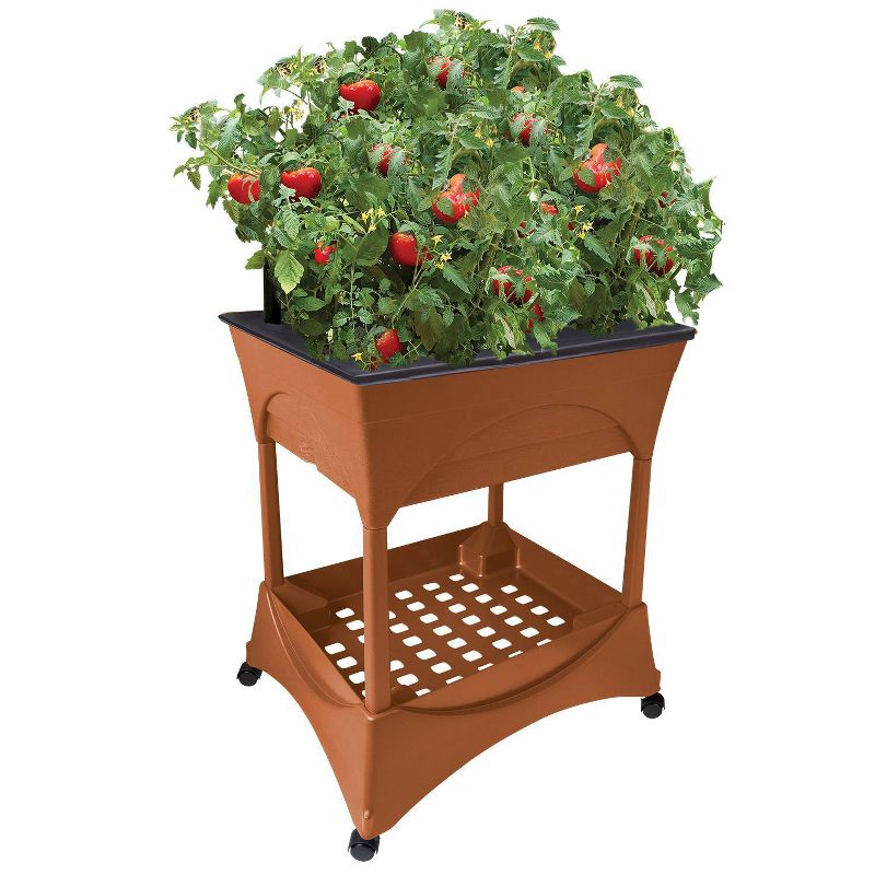 Rectangular Easy Pickers Raised Patio Garden Grow Box - Terra Cotta - Emsco