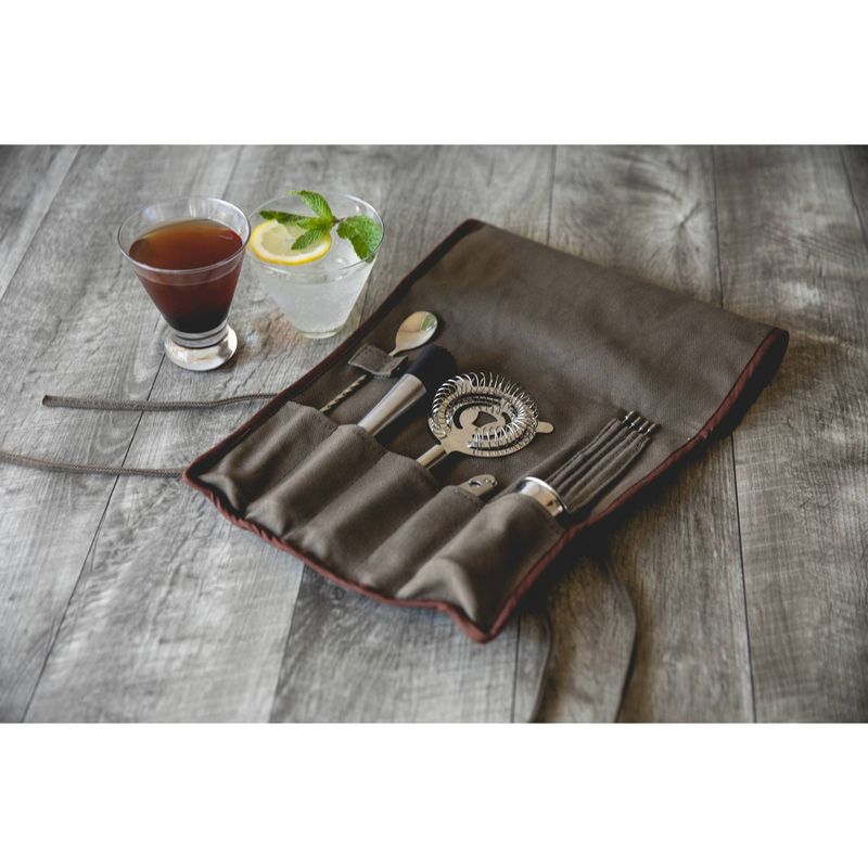 Picnic Time Bartender Travel Tool Set Green