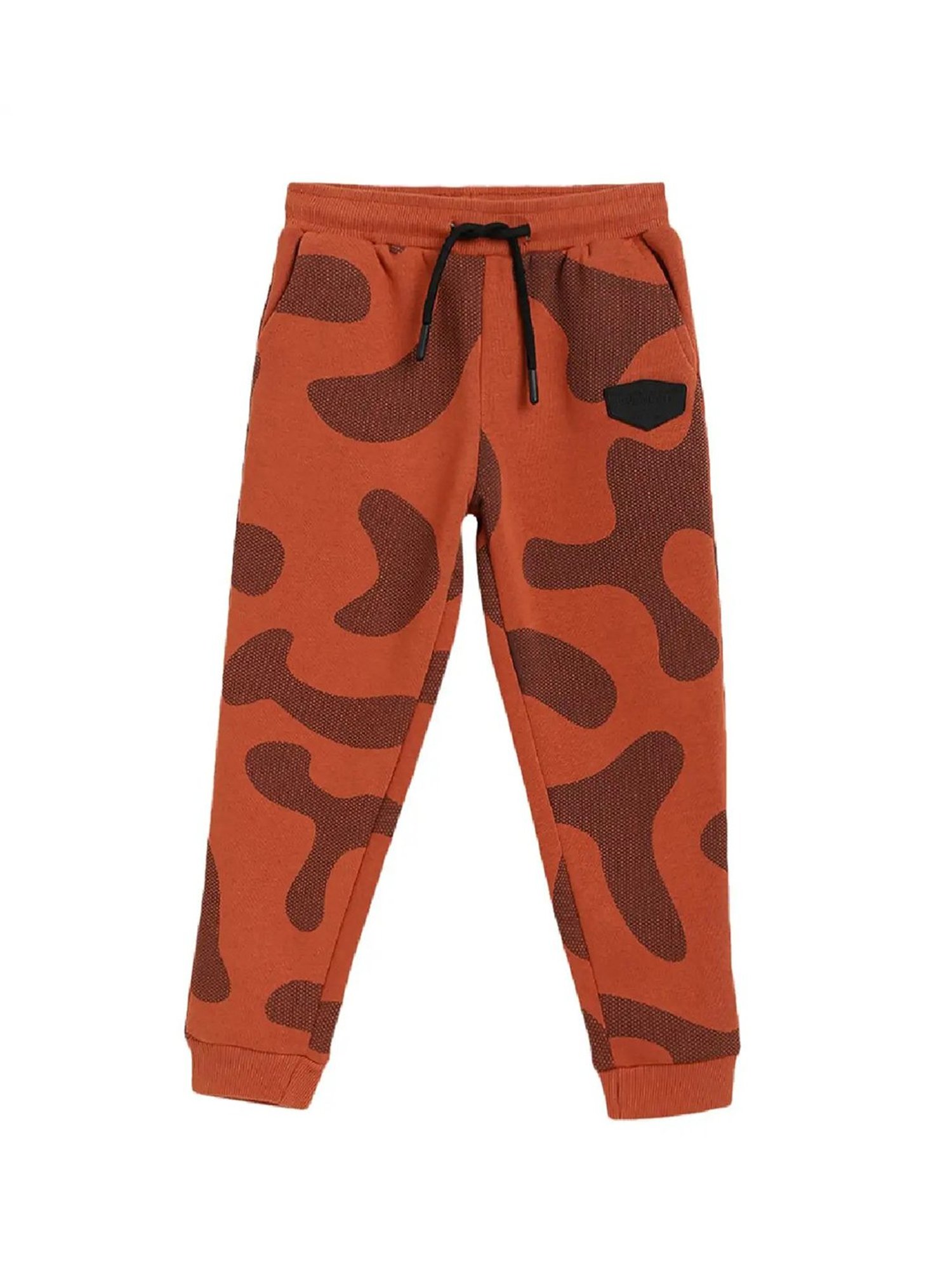 Blue Giraffe Boys Rust Printed  Joggers
