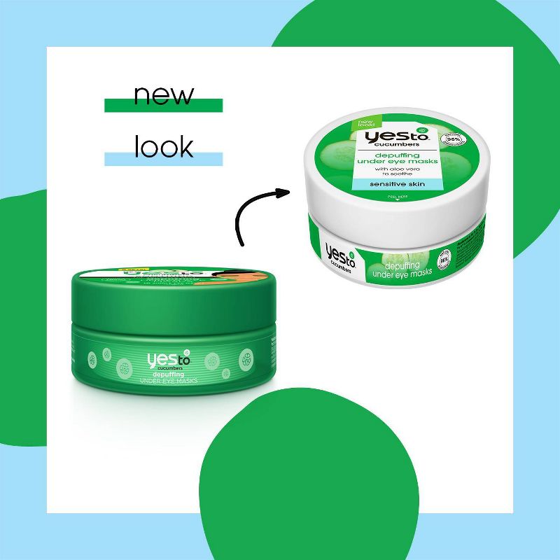 Yes To Cucumbers Depuffing Under Eye Masks - 16ct