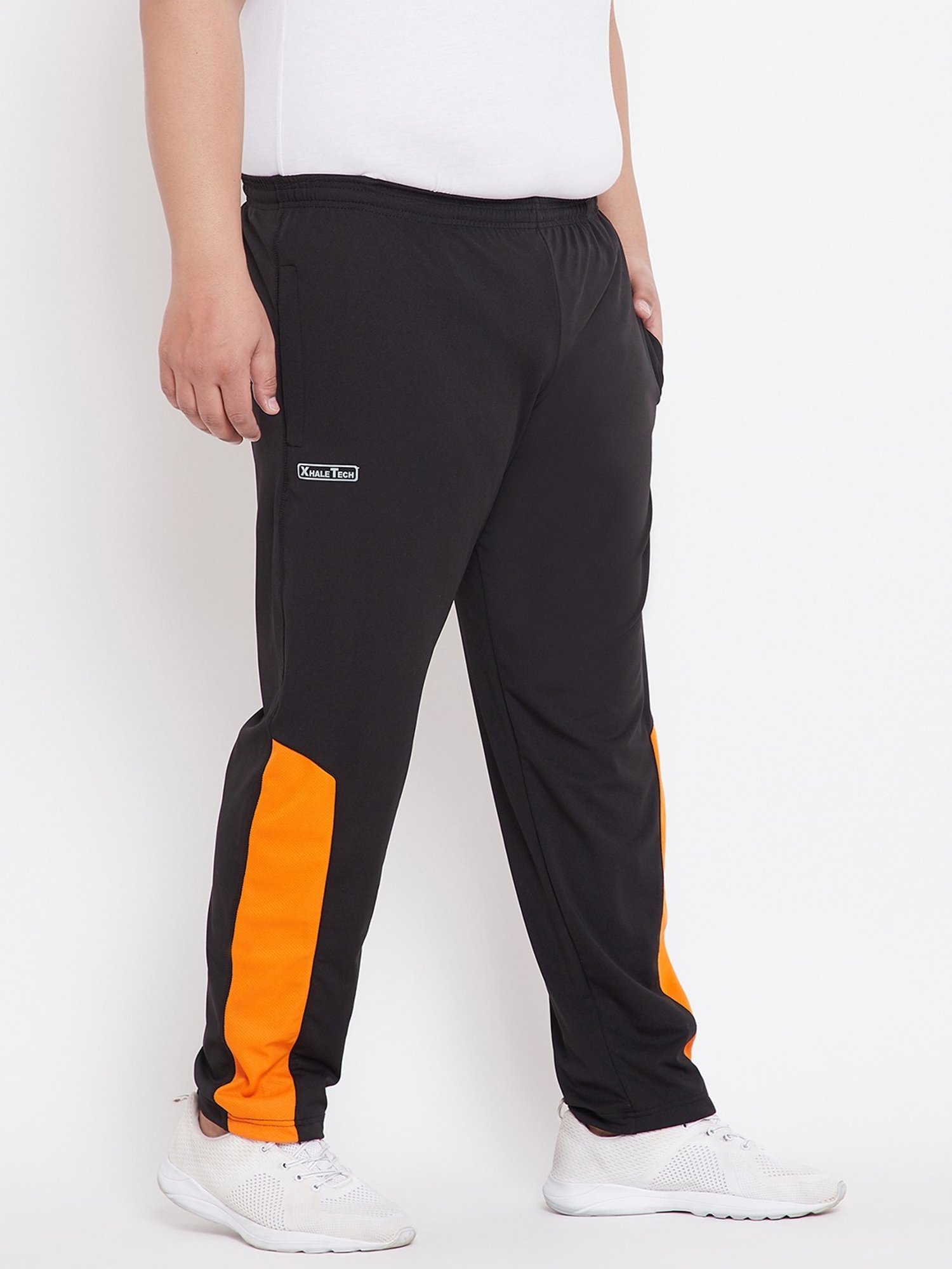 Bigbanana Black Regular Fit Printed Trackpants