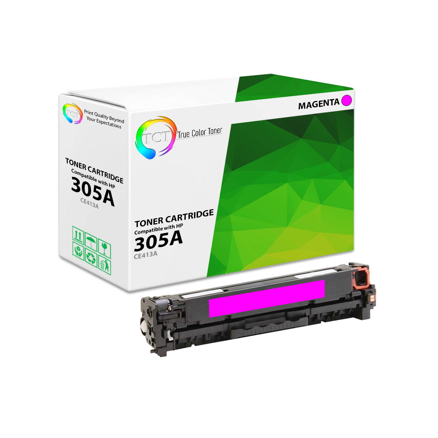 TCT Premium Compatible Toner Cartridge Replacement for HP 305X 305A CE410X CE411A CE412A CE413A works with HP LaserJet Pro M351A M375NW Printers (Black, Cyan, Magenta, Yellow) - 5 Pack