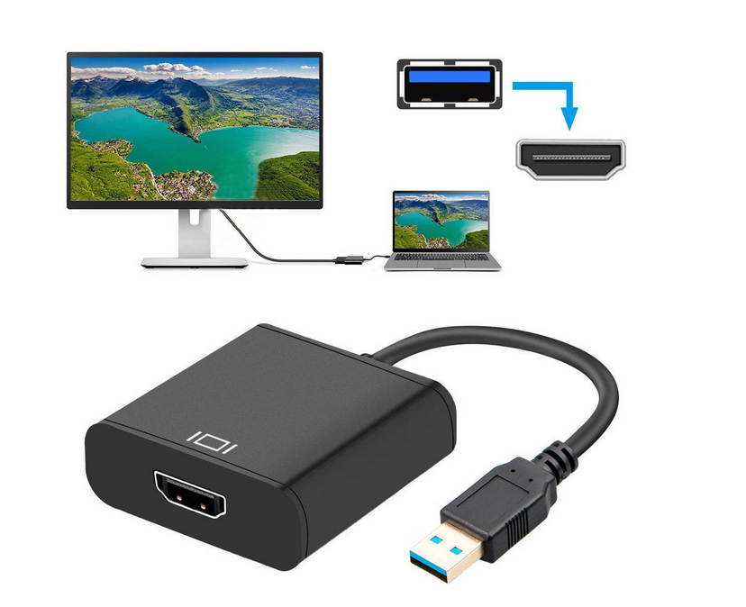 KINGZONE Drive free-USB 3.0 To HDMI Audio Video Adaptor Converter Cable For Windows 7/8/10 PC 1080P
