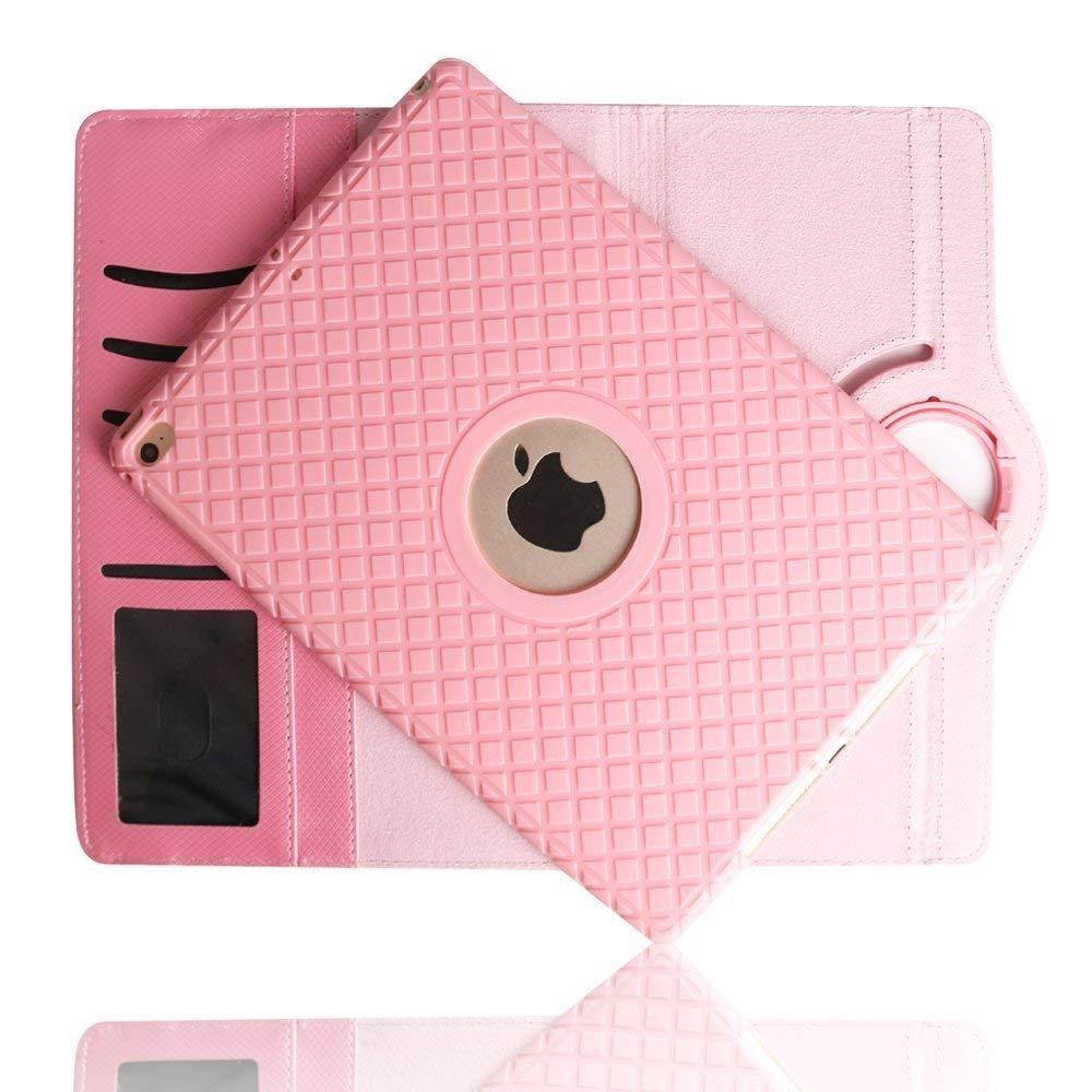 iPad Cases,TechCode 360 Degrees Rotating Magnetic PU Leather Smart Stand Screen Protective with Cards Slots Case Cover for iPad 2 iPad 3 iPad 4 9.7 inch Tablet