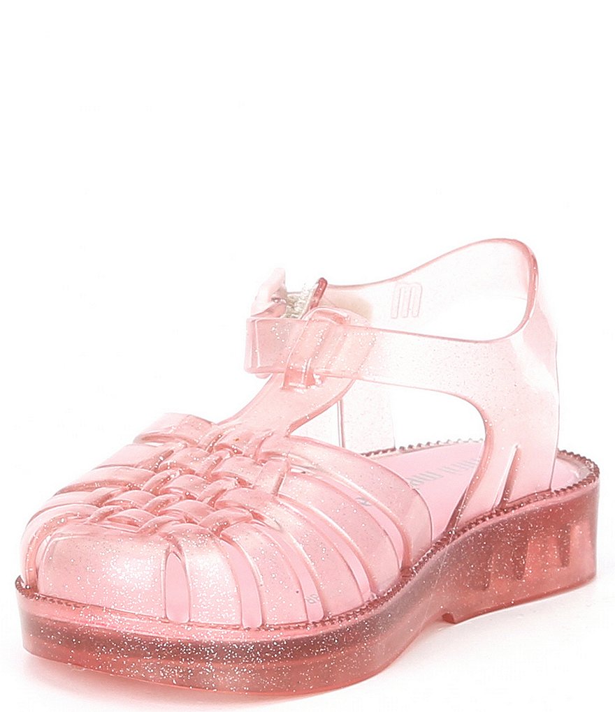 Mini Melissa Girl's Mini Possession Glitter Fisherman Sandals (Infant)