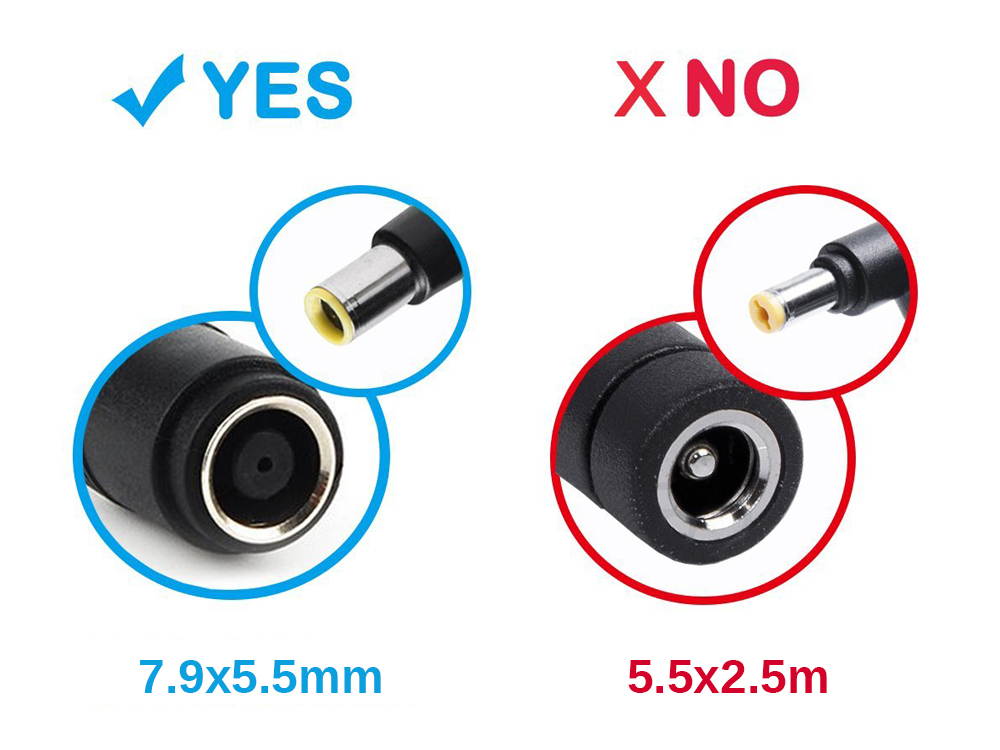 2-Pack Generic Lenovo Tip Adapter Connector Converter for Lenovo Thinkpad Round 7.9mm to Slim Square Lenovo IdeaPad Yoga 11S,Yoga 2 11,Yoga 13,Yoga 2 Pro and more Dongle 0B47046 0B47048 AC Charger