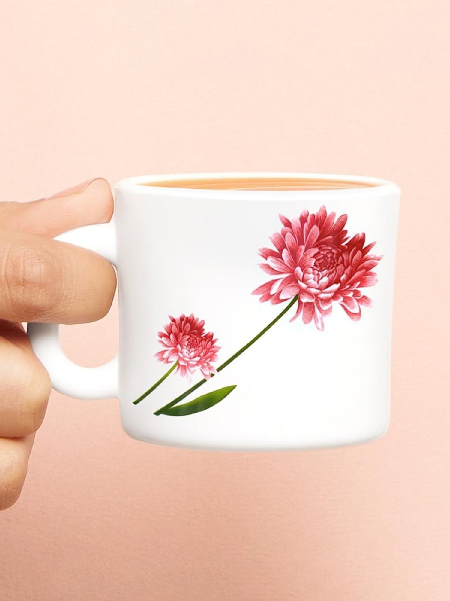 Larah by Borosil White Ceramic Tea & Coffee Mug - Set fo 6 100ml