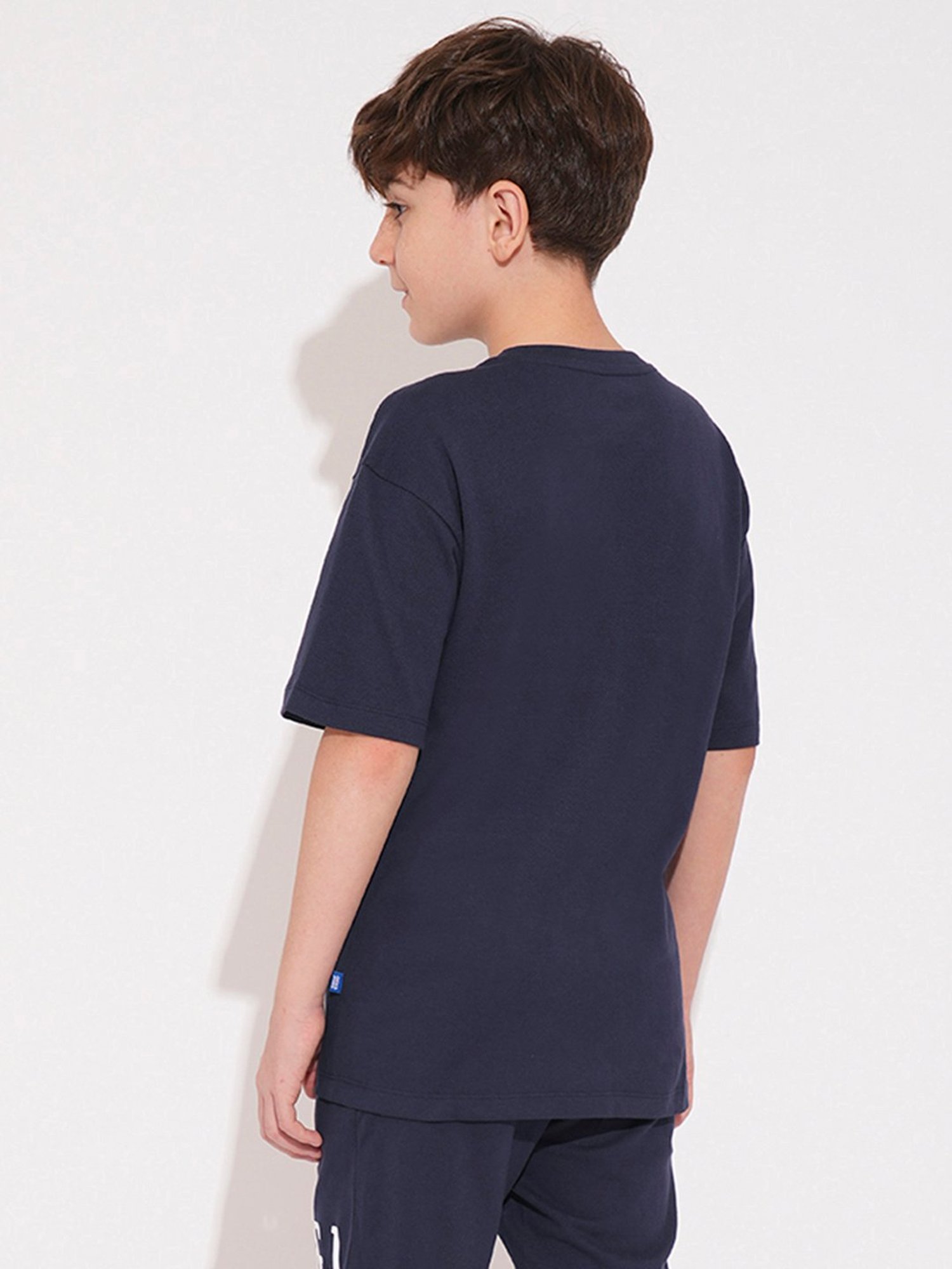 MINIKLUB Boys Blue Printed Full Sleeves T-Shirt