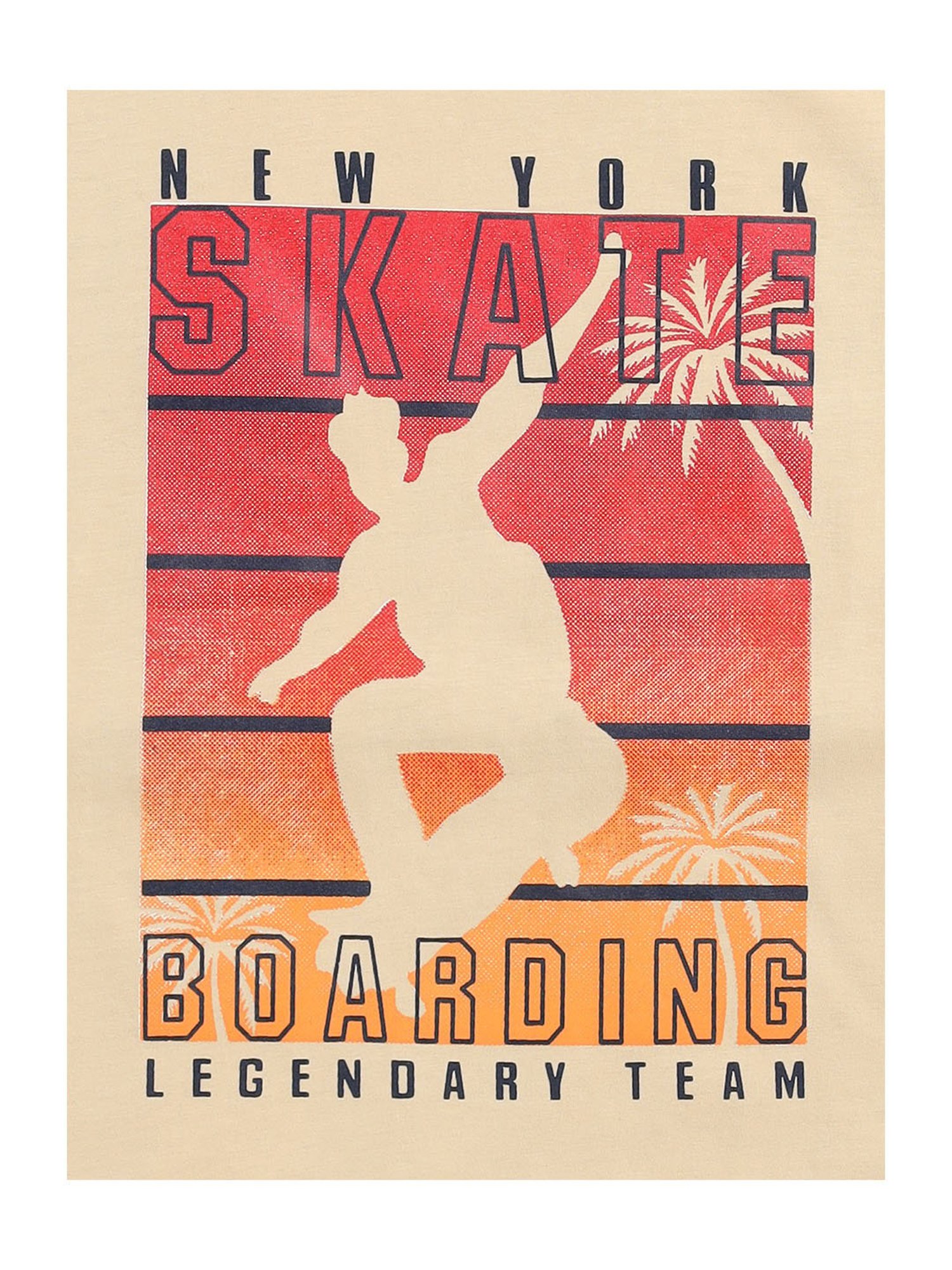 Todd N Teen Kids Beige & Red Printed T-Shirt with Trackpants