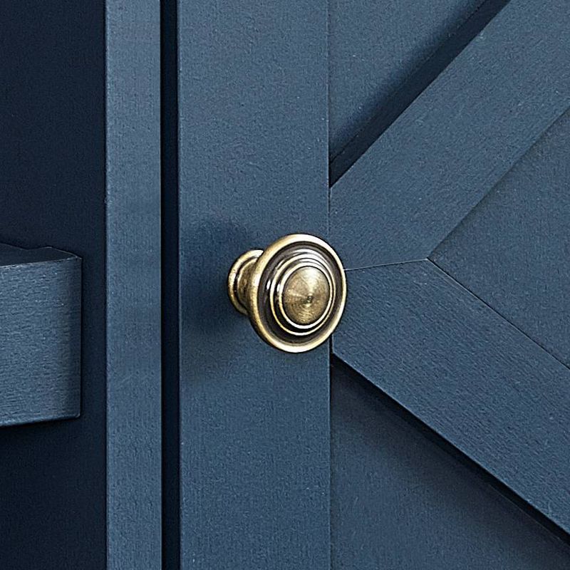 58" TV Stand for TVs up to 65" Navy/Walnut - Home Essentials