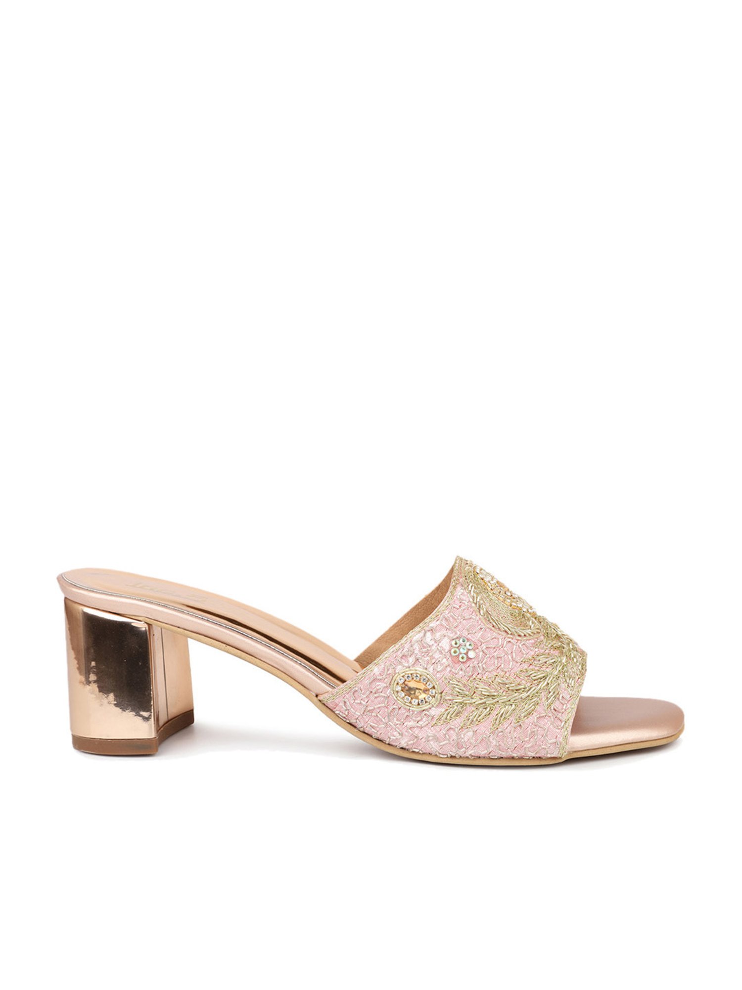 Inc.5 Women's Rose Gold Ethnic Sandals
