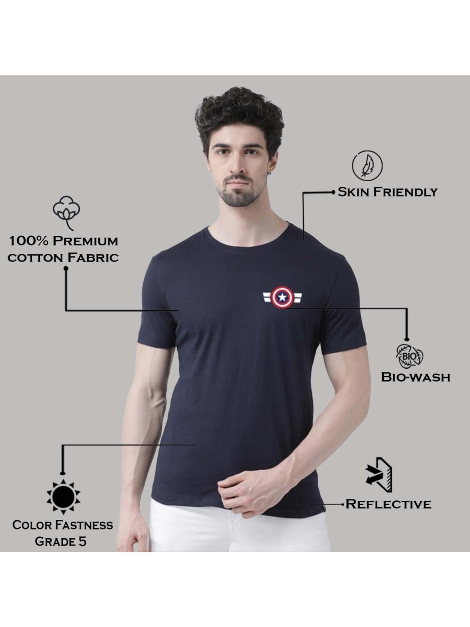 Sweet Dreams Dark Grey Regular Fit Crew T-Shirt