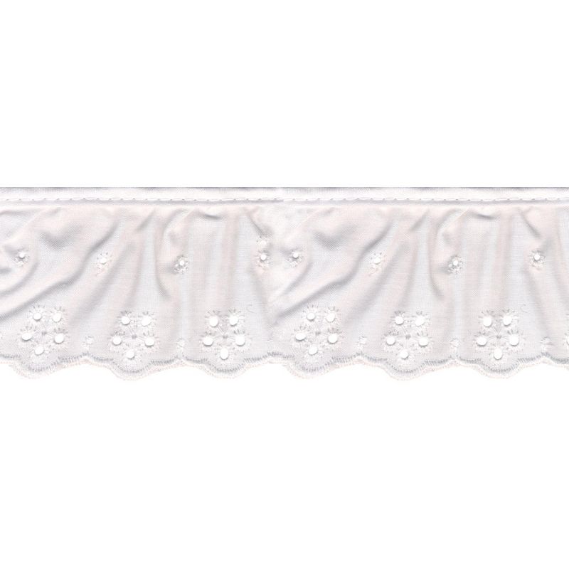 Simplicity Ruffled Eyelet Trim 2"X10yd-White