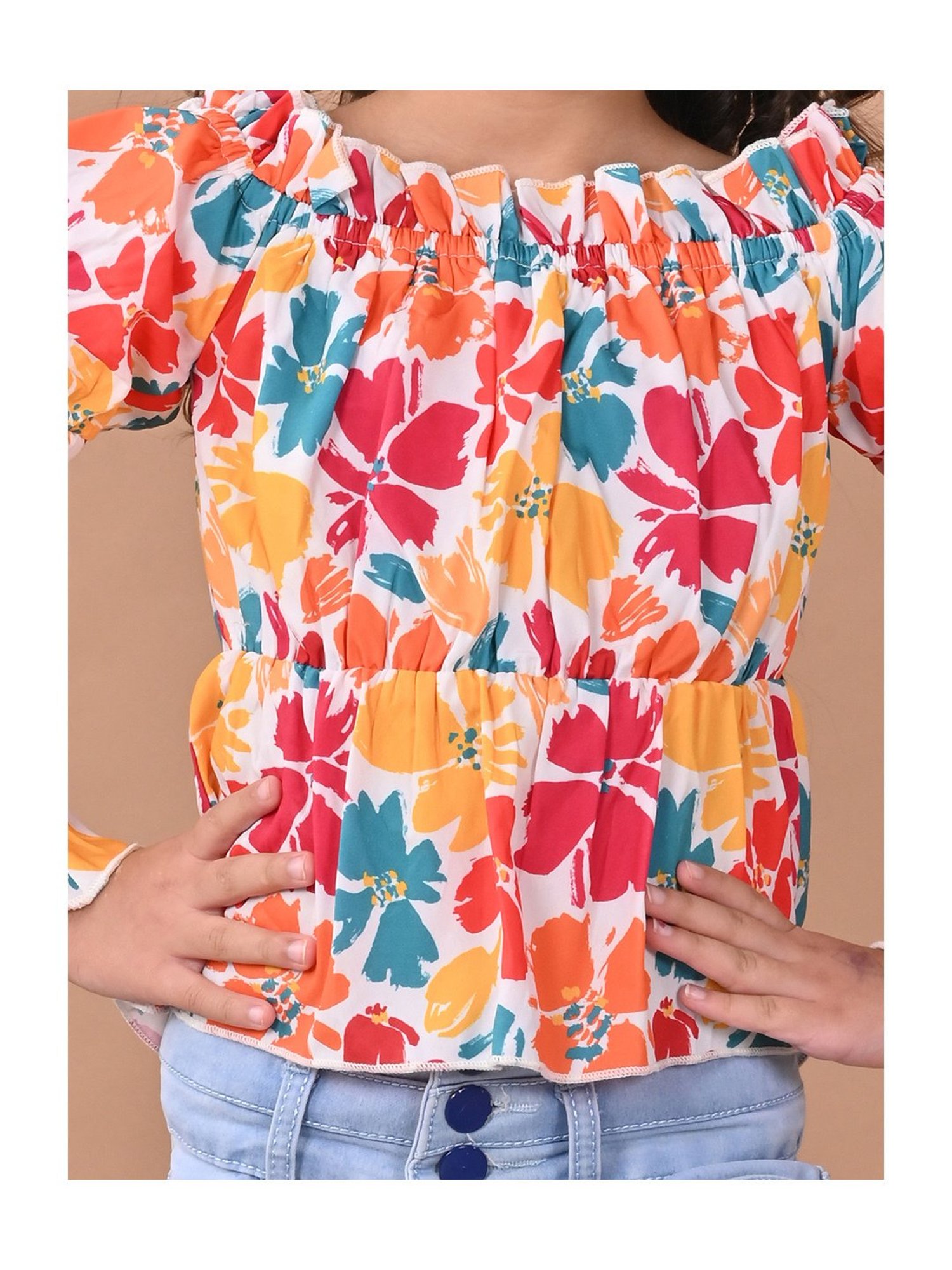 Kidsville Green Cotton Printed T-Shirt