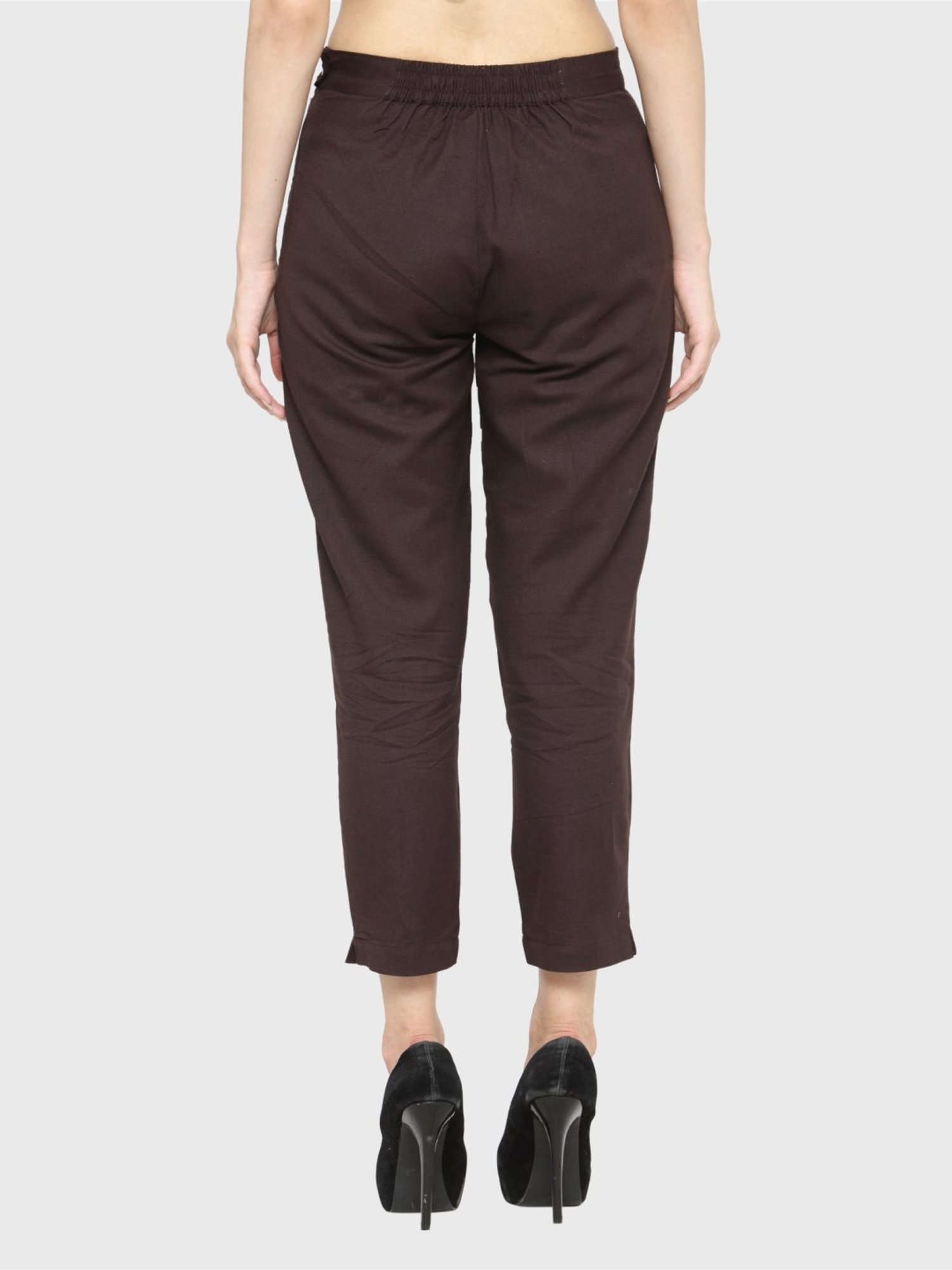 Indibelle Brown Cotton Trousers