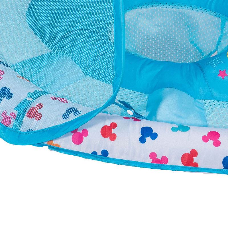 SwimWays Inflatable Infant Baby Swimming Pool Float w/ Canopy, Mickey Mouse