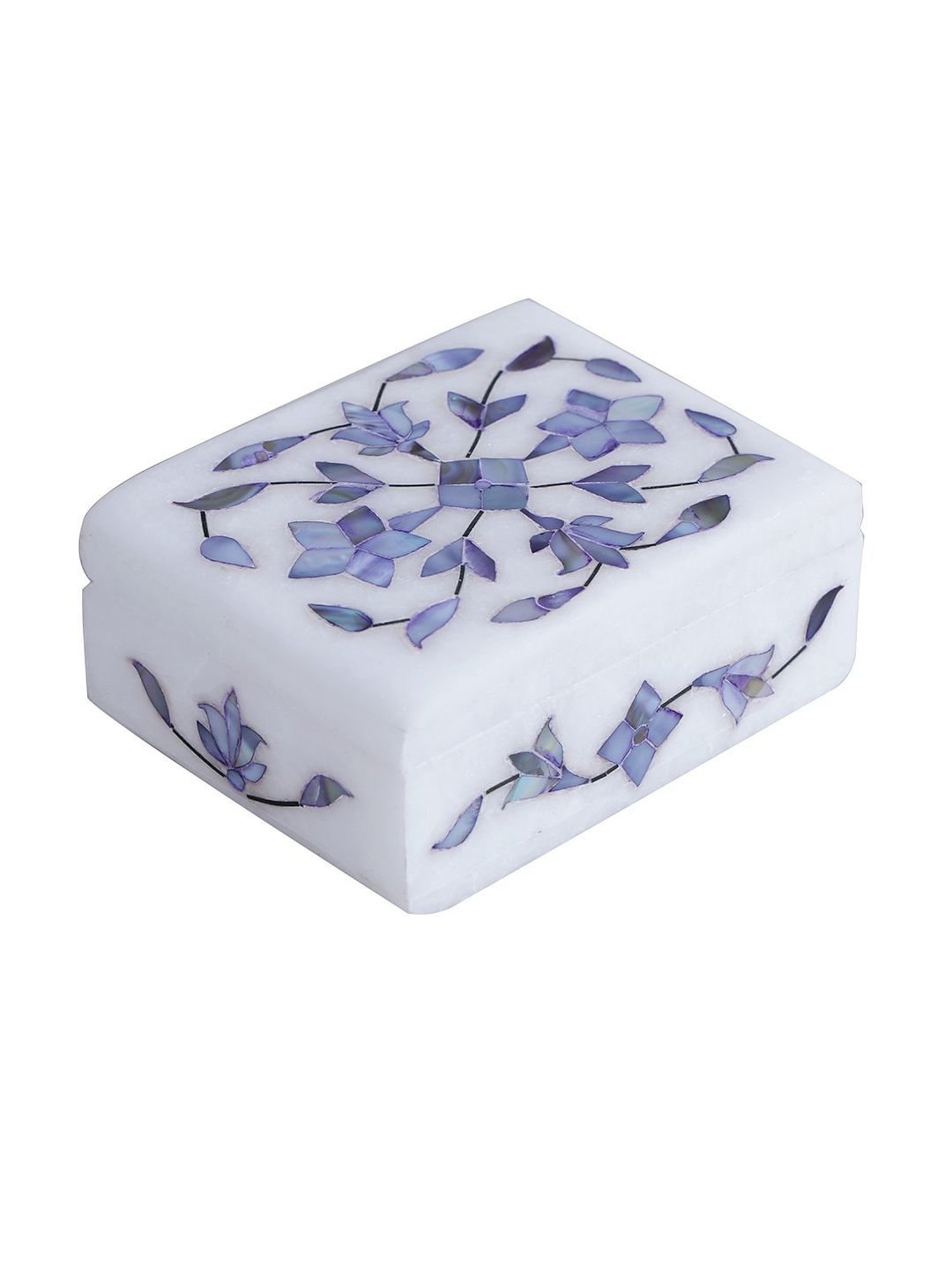 Aapno Rajasthan Blue & White Marble Jewellery Box