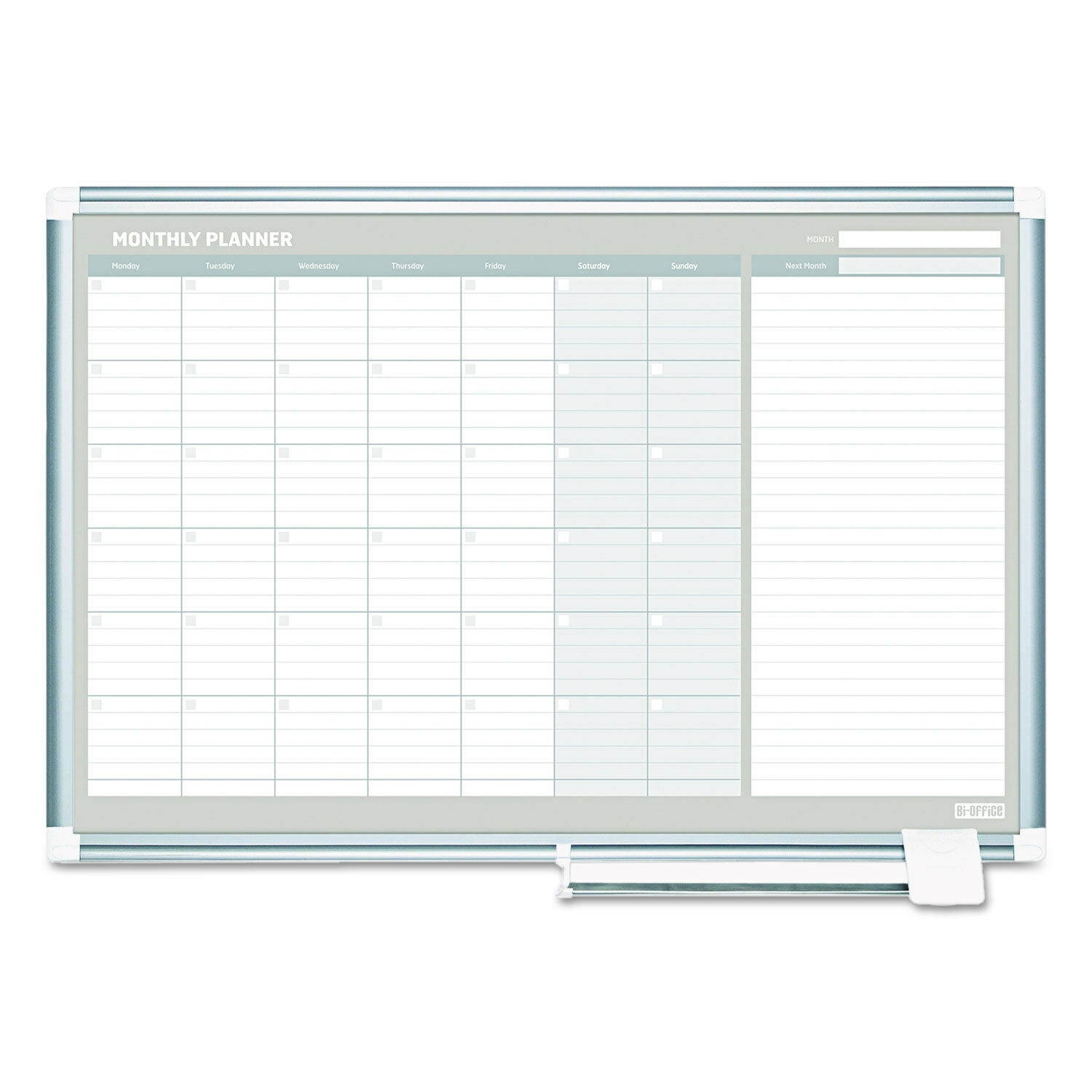 Mastervision Monthly Planner 36x24 Silver Frame GA0397830