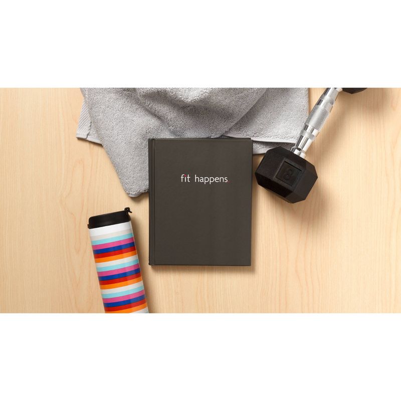 Fit Happens Book Bound Guided Journal Black- Fitlosophy