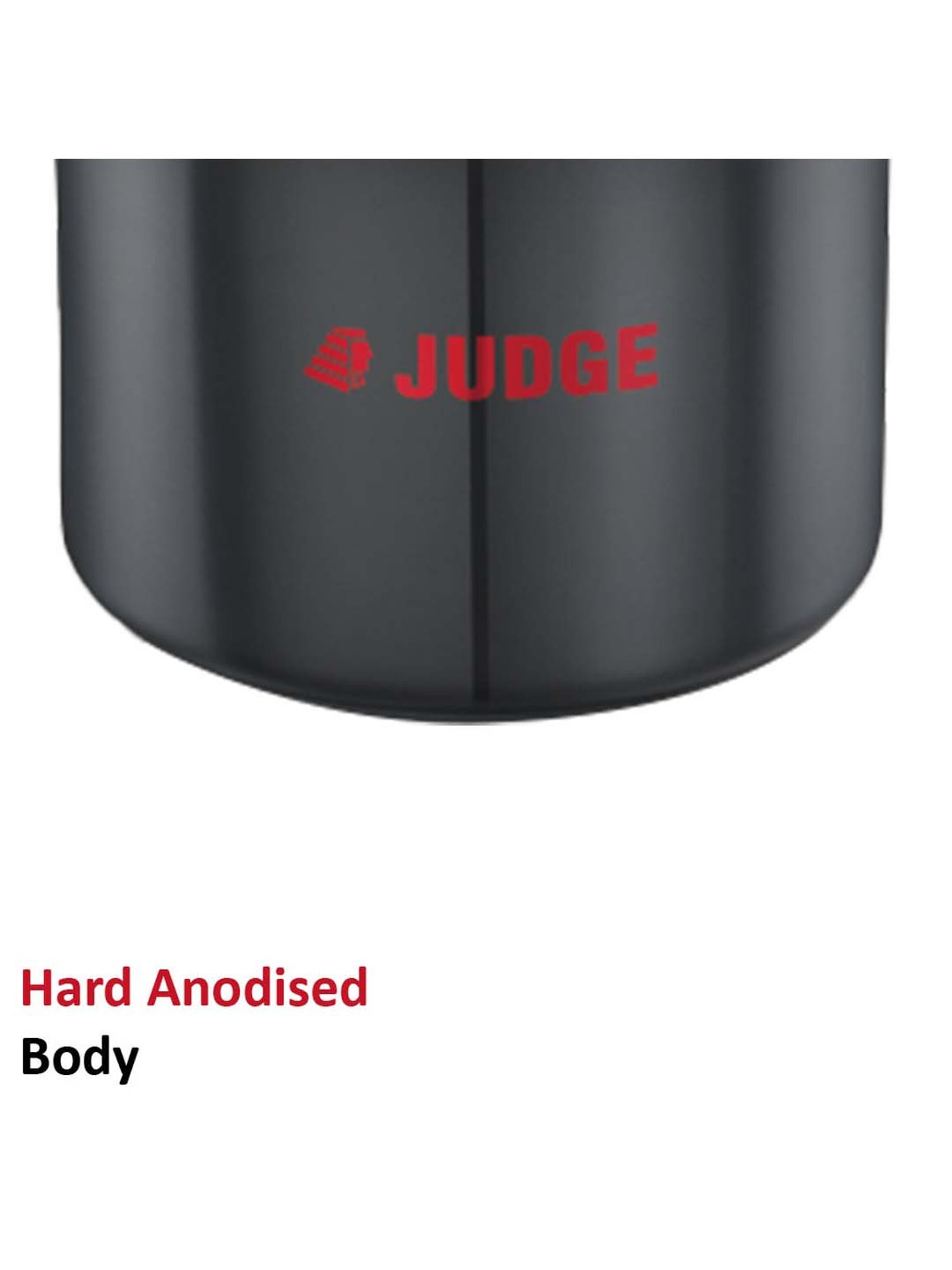 JUDGE Black Hard Anodised 30 cm Gas Compatible Inner Lid Pressure Cooker (2 L) - Set of 1