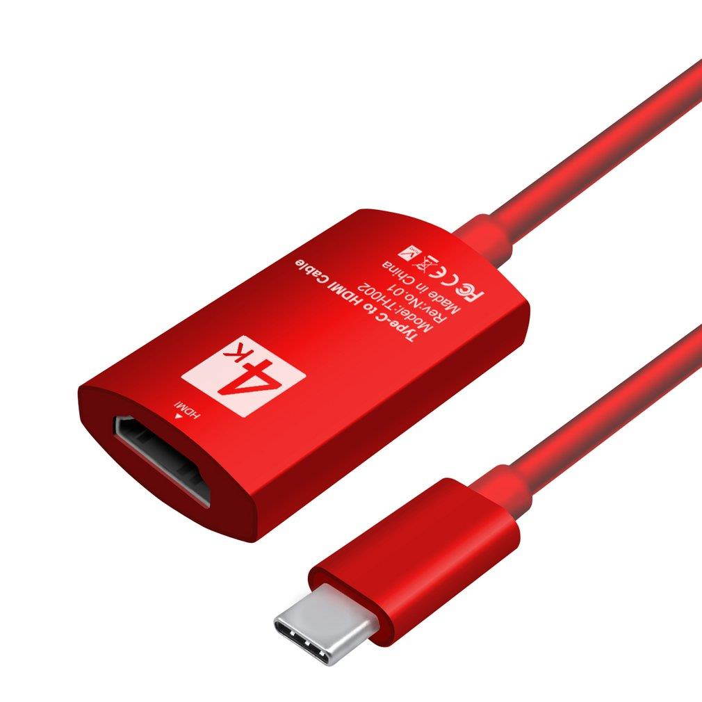 0.2M Type-C Male to HDMI Female Video Audio Cables Support 4K For DVD Laptop