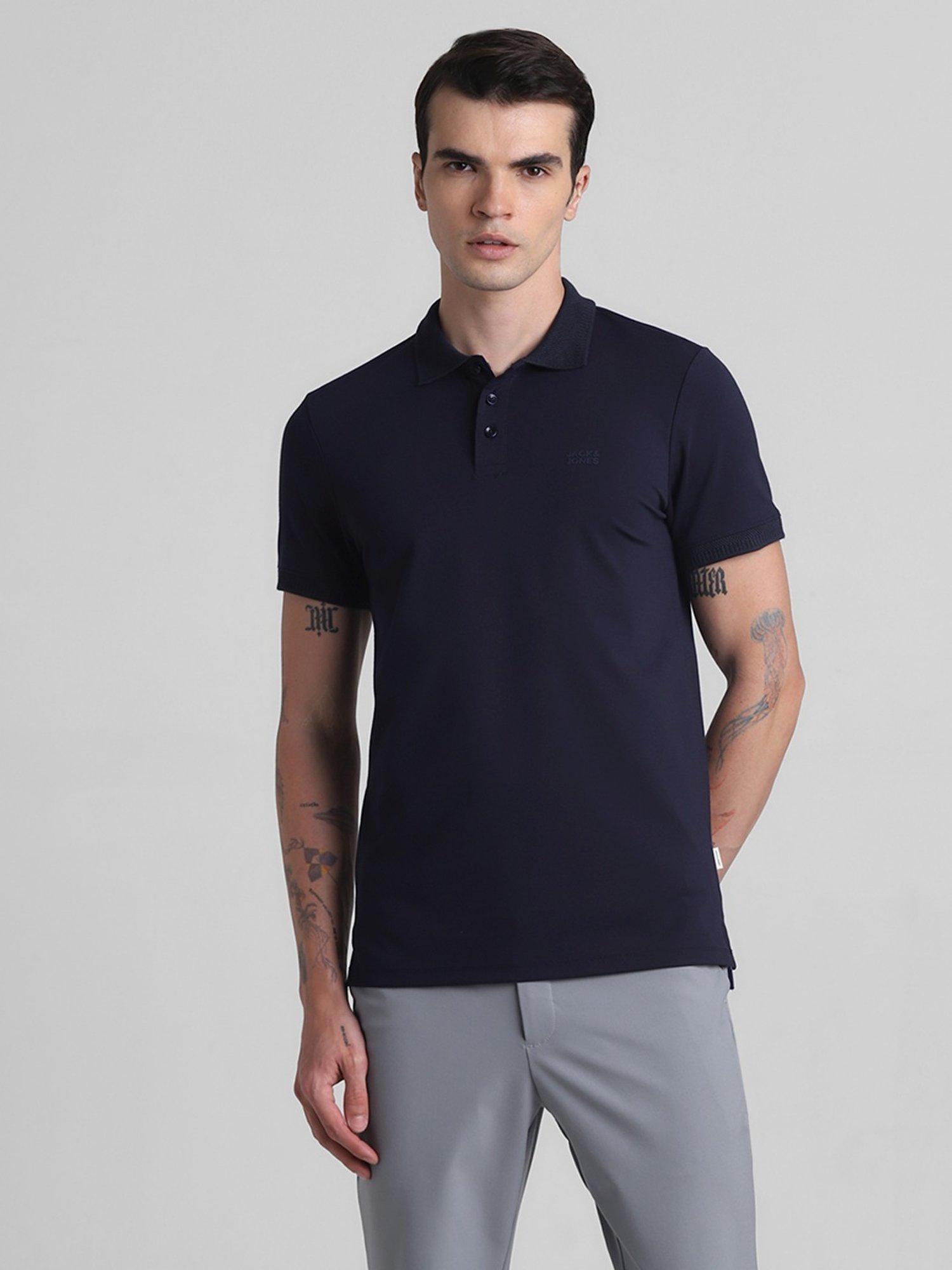 Jack & Jones Peacoat Slim Fit Polo T-Shirt