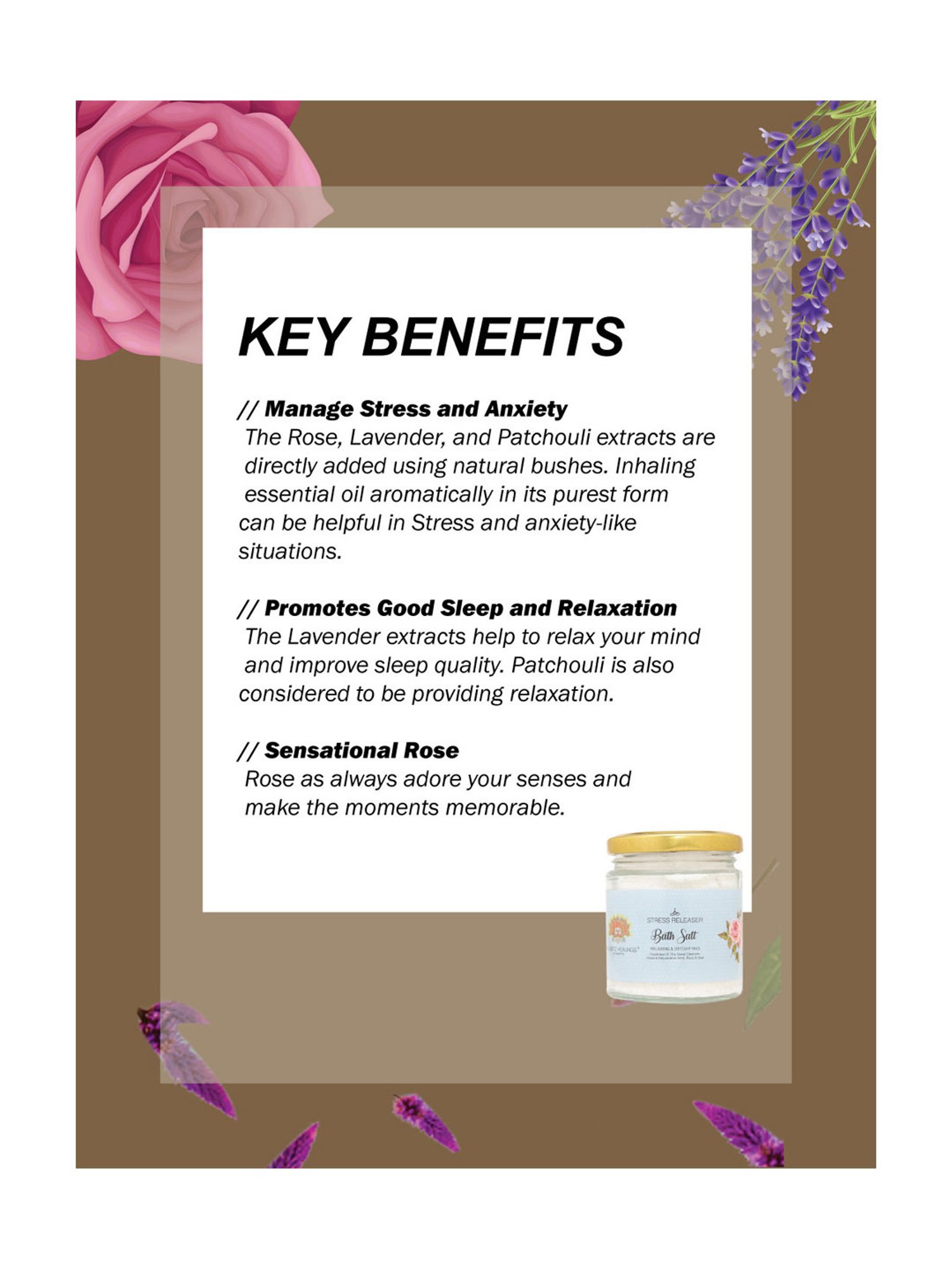 Holistic Healings By Shaveta Bath Salt Stress Reliever - 200 gm